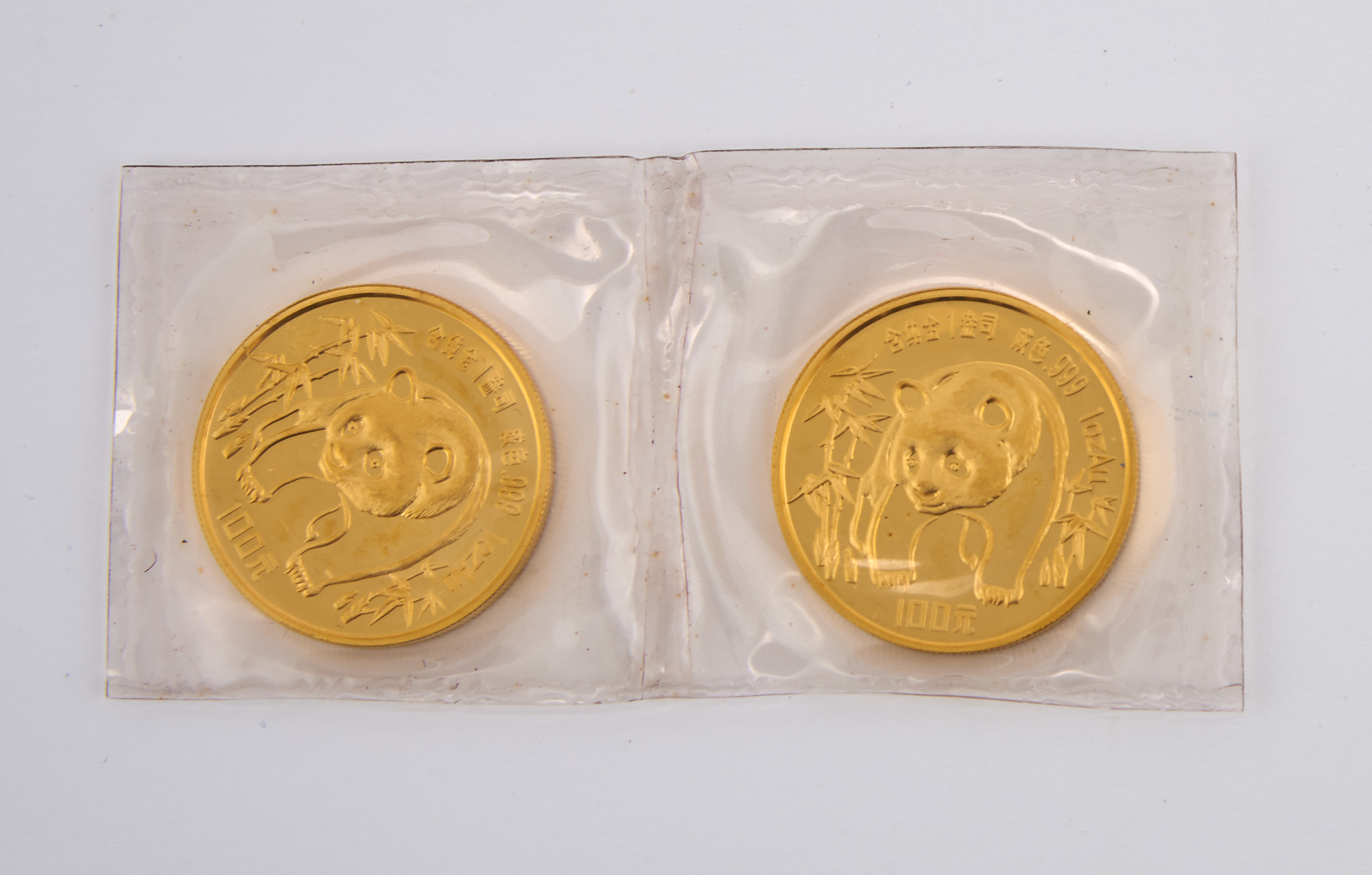 Lot image - China 1986 One Ounce Gold Pandas