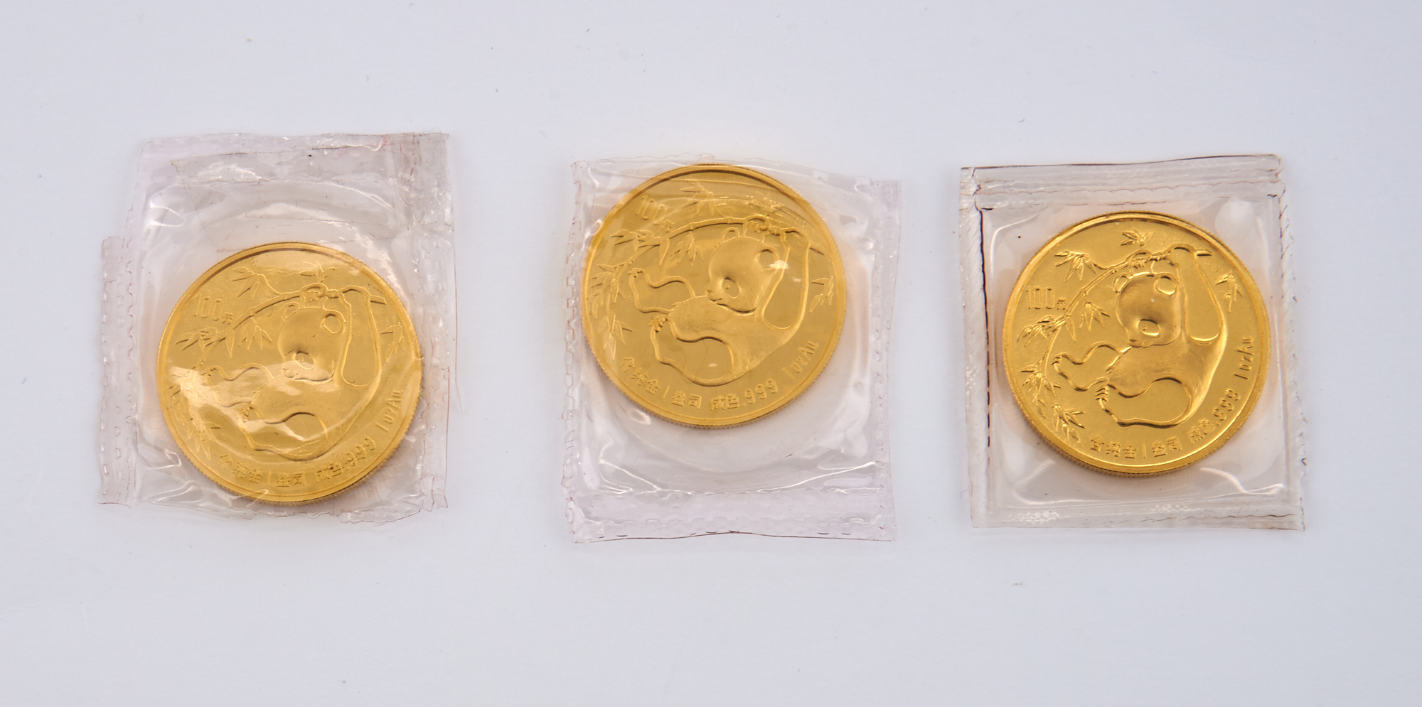 Lot image - China 1985 One Ounce Gold Pandas