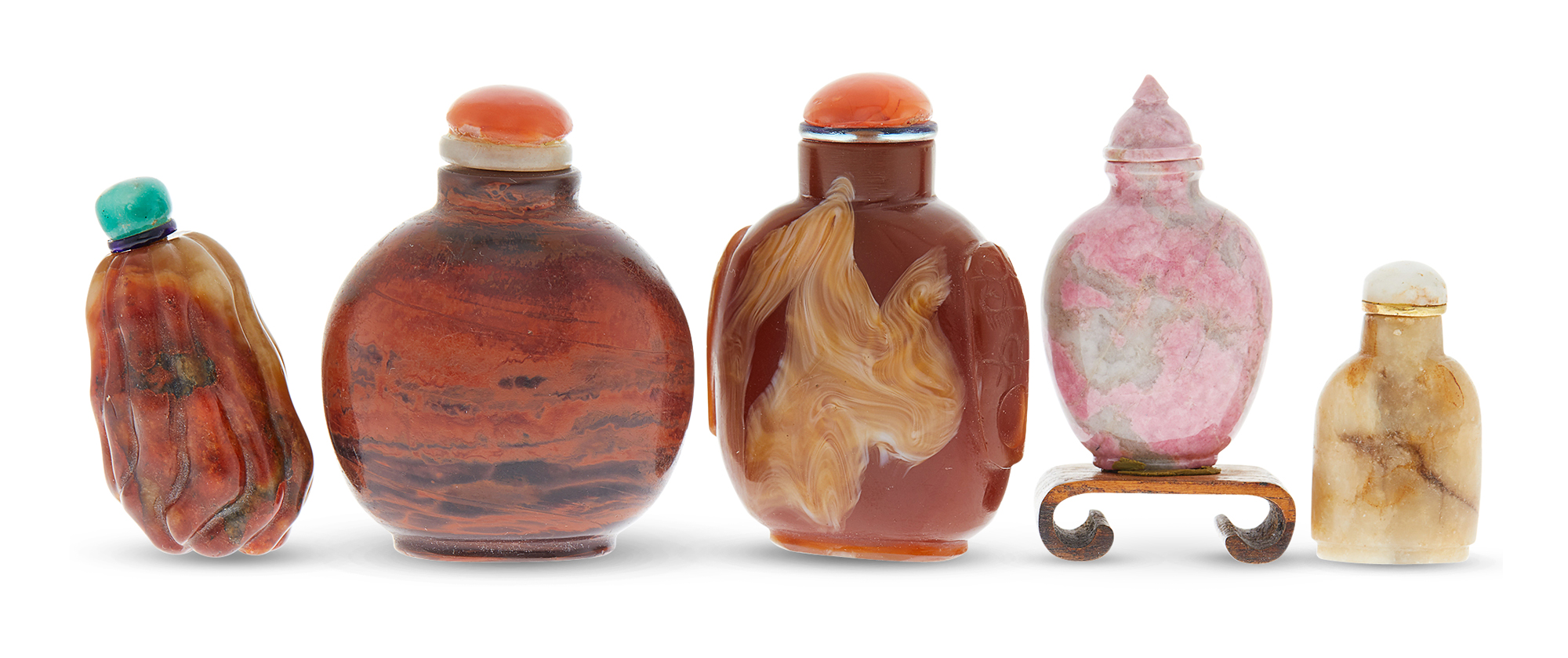 Lot image - A Group of Five Chinese Snuff Bottles