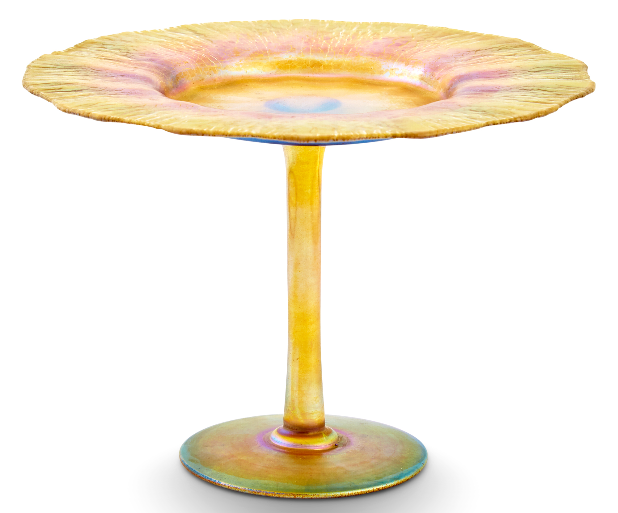 Lot image - Tiffany Gold Favrile Glass Tazza