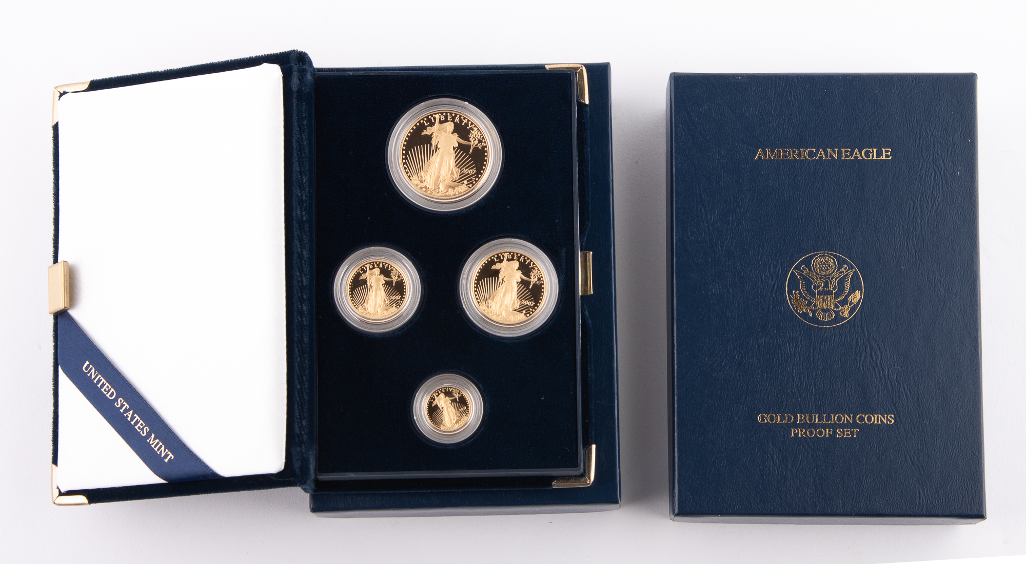Lot image - United States Four-Piece Gold Proof Sets