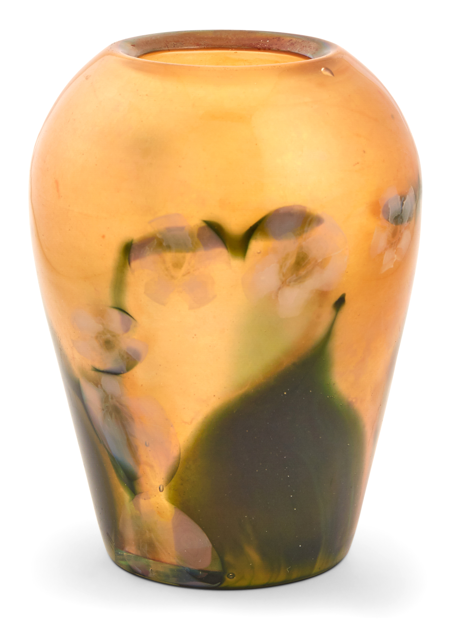 Lot image - Tiffany Favrile Glass Paperweight Vase