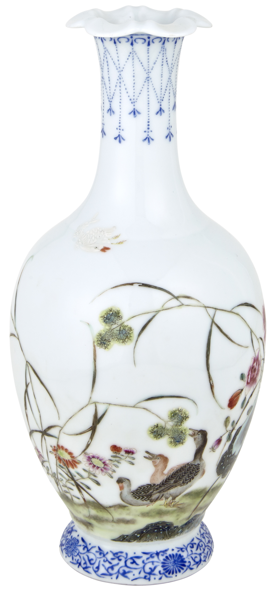 Lot image - A Chinese Famille Rose Porcelain Vase