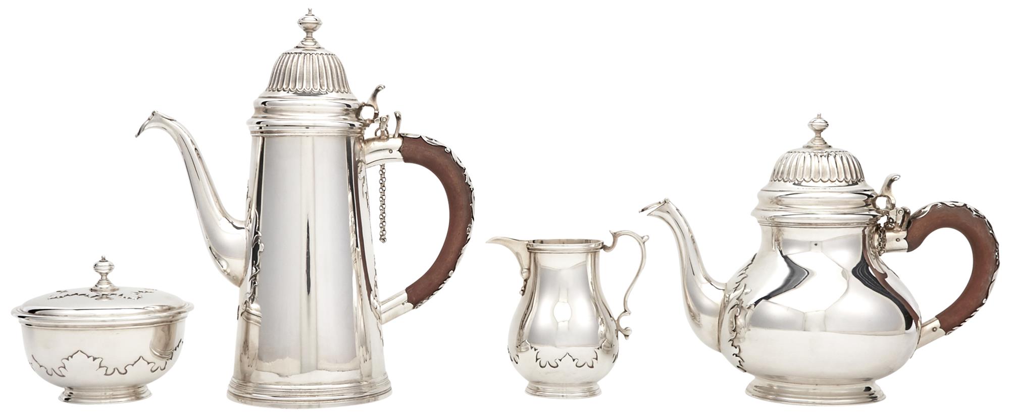 Lot image - Assembled Asprey & Co. Sterling Silver Tea and Coffee Service