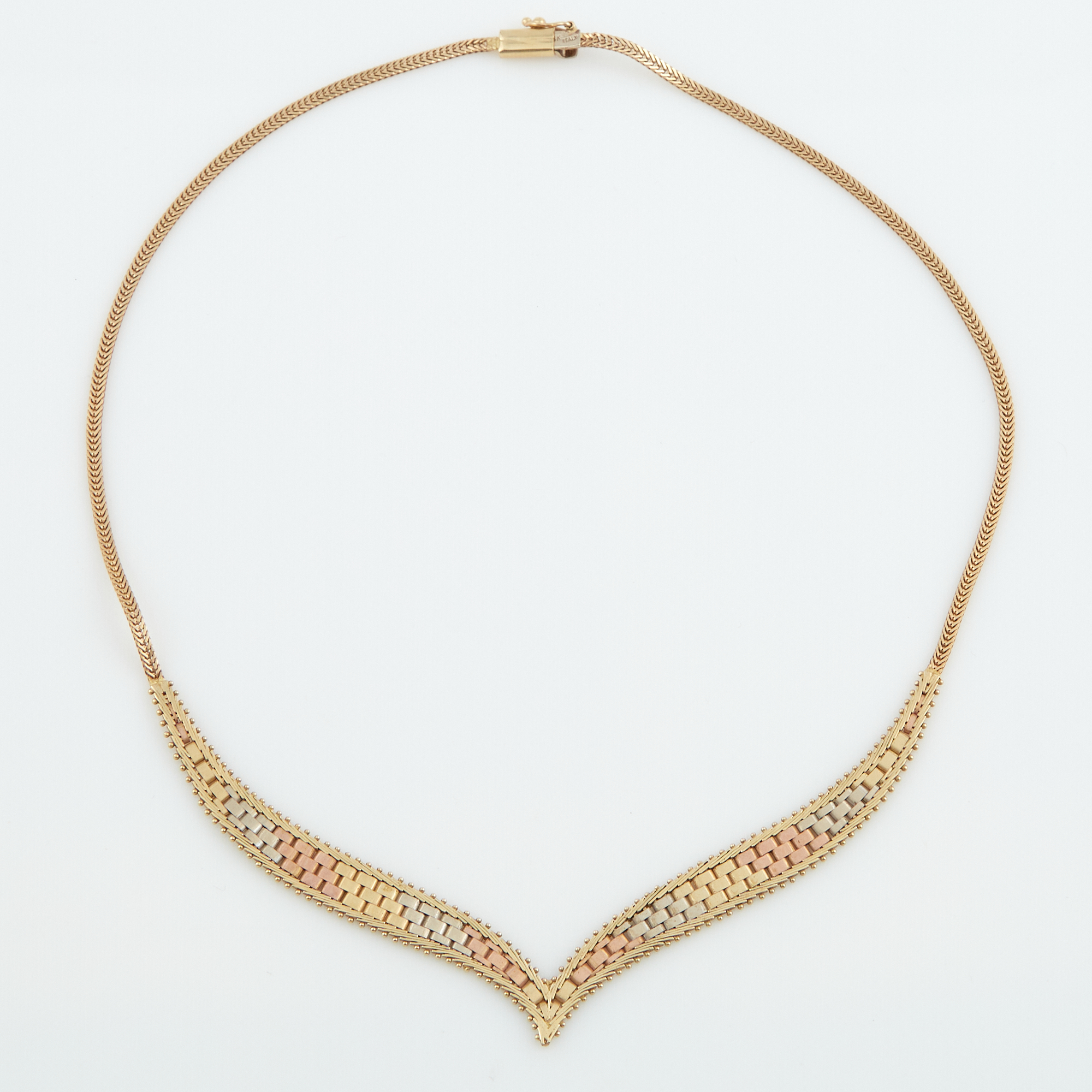 Lot image - Gold Necklace, 14K 7 dwt.