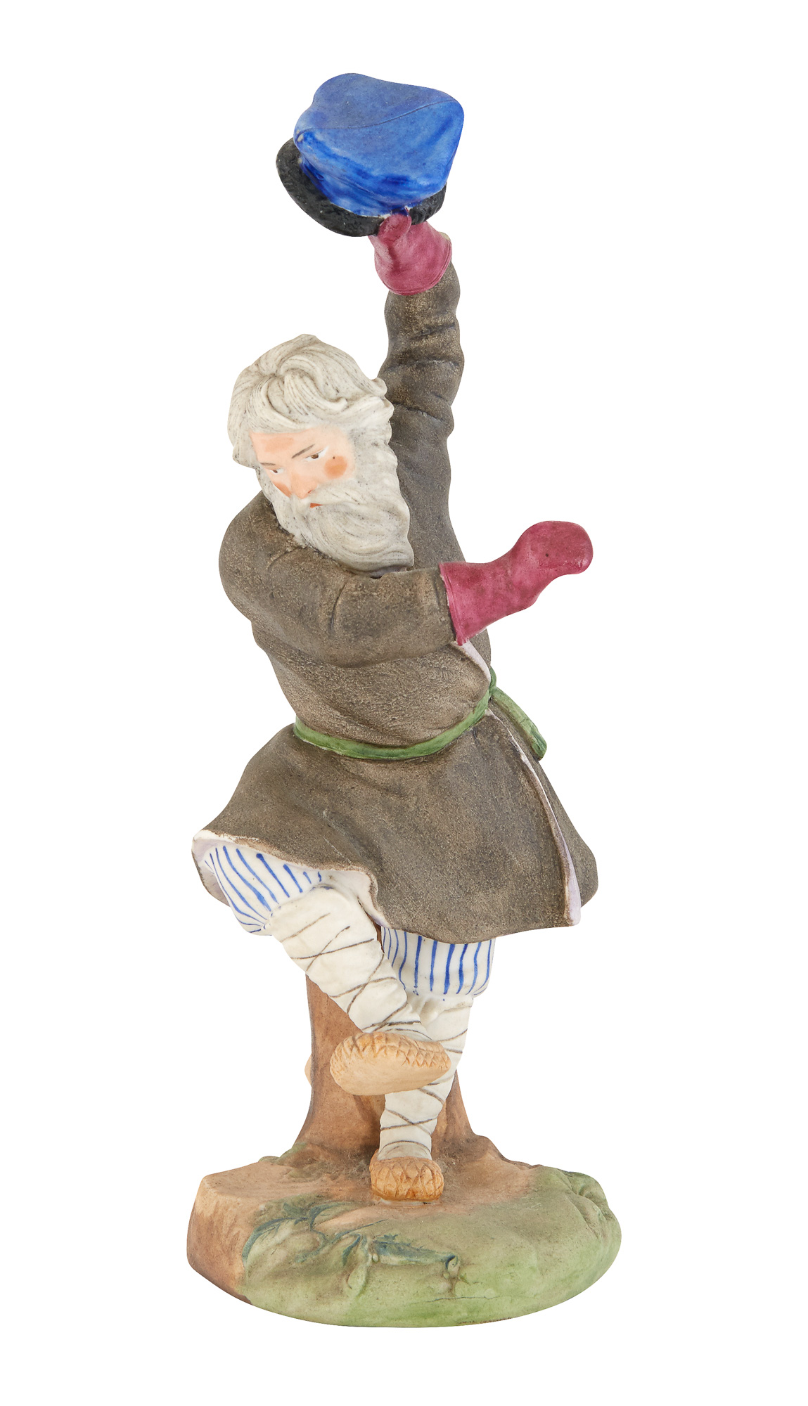 Lot image - Russian Biscuit Porcelain Figure of a Dancing Peasant Man