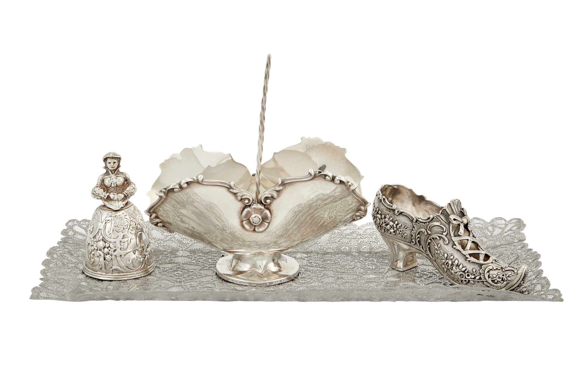 Lot image - Three Silver Table Articles