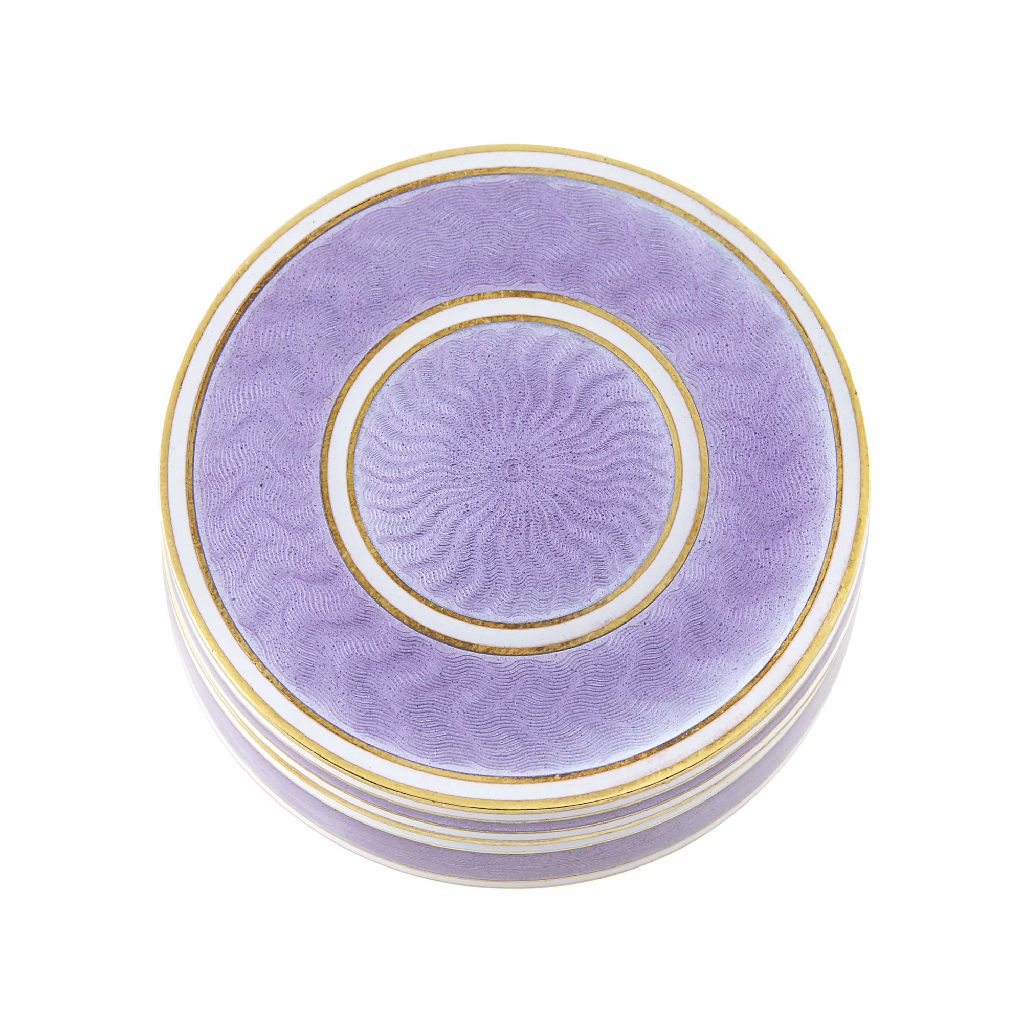 Lot image - Russian Silver-Gilt and Enamel Pill Box