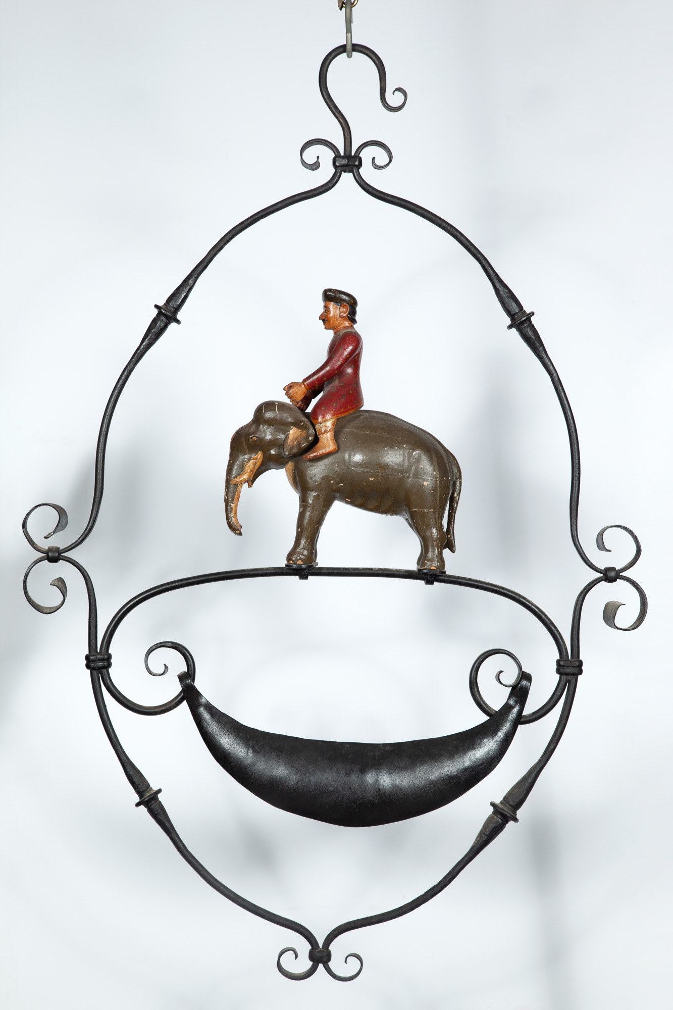 Lot image - Wrought-Iron and Painted Wood Trade Sign