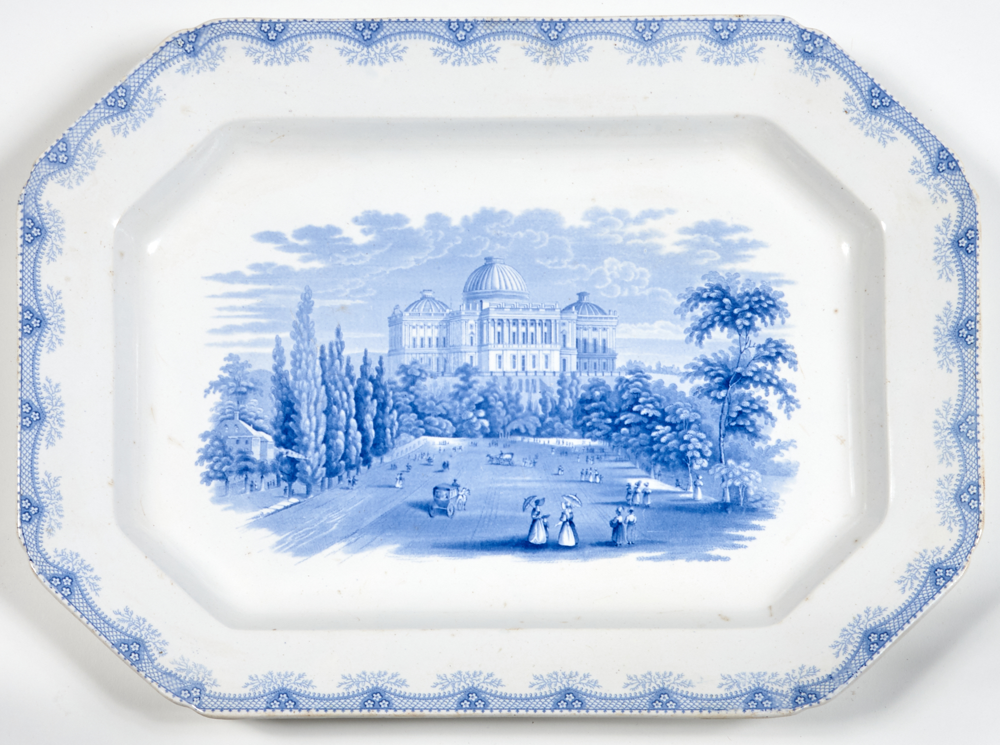 Lot image - Staffordshire Transfer Printed Pottery Platter of U.S. Capitol Building