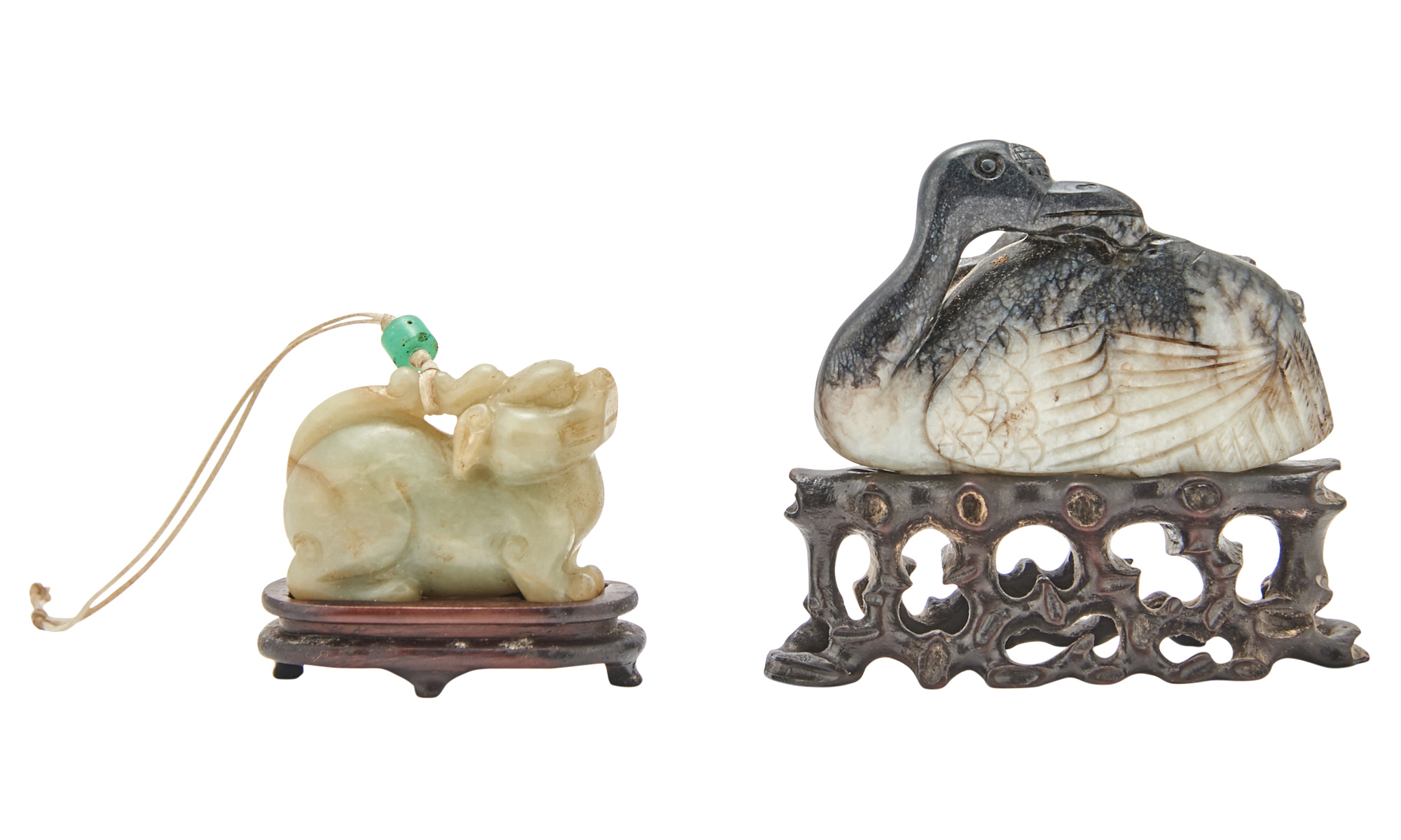 Lot image - Two Chinese Jade Carvings