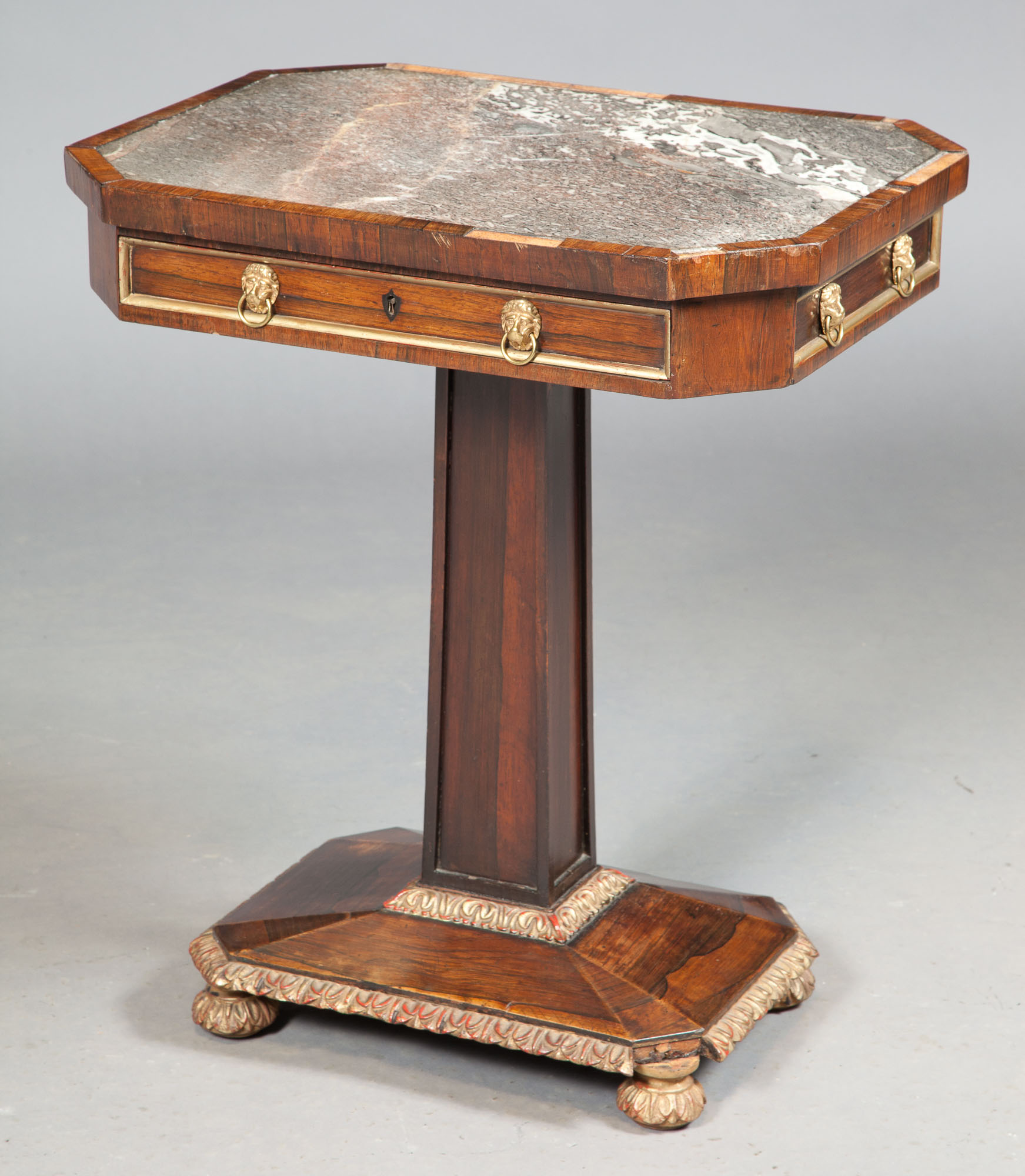 Lot image - George IV Rosewood and Parcel-Gilt Table
