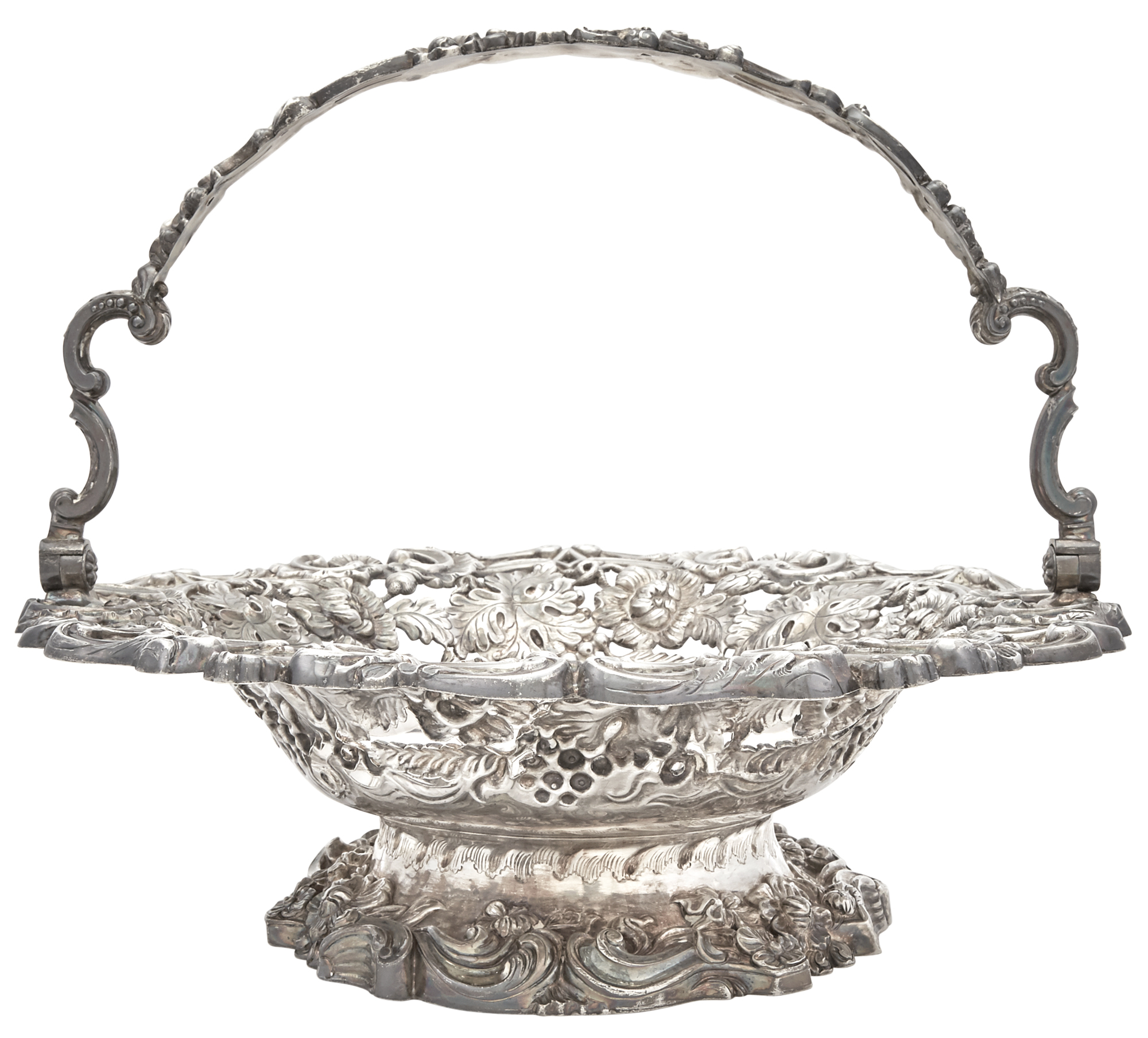 Lot image - George III Sterling Silver Cake Basket