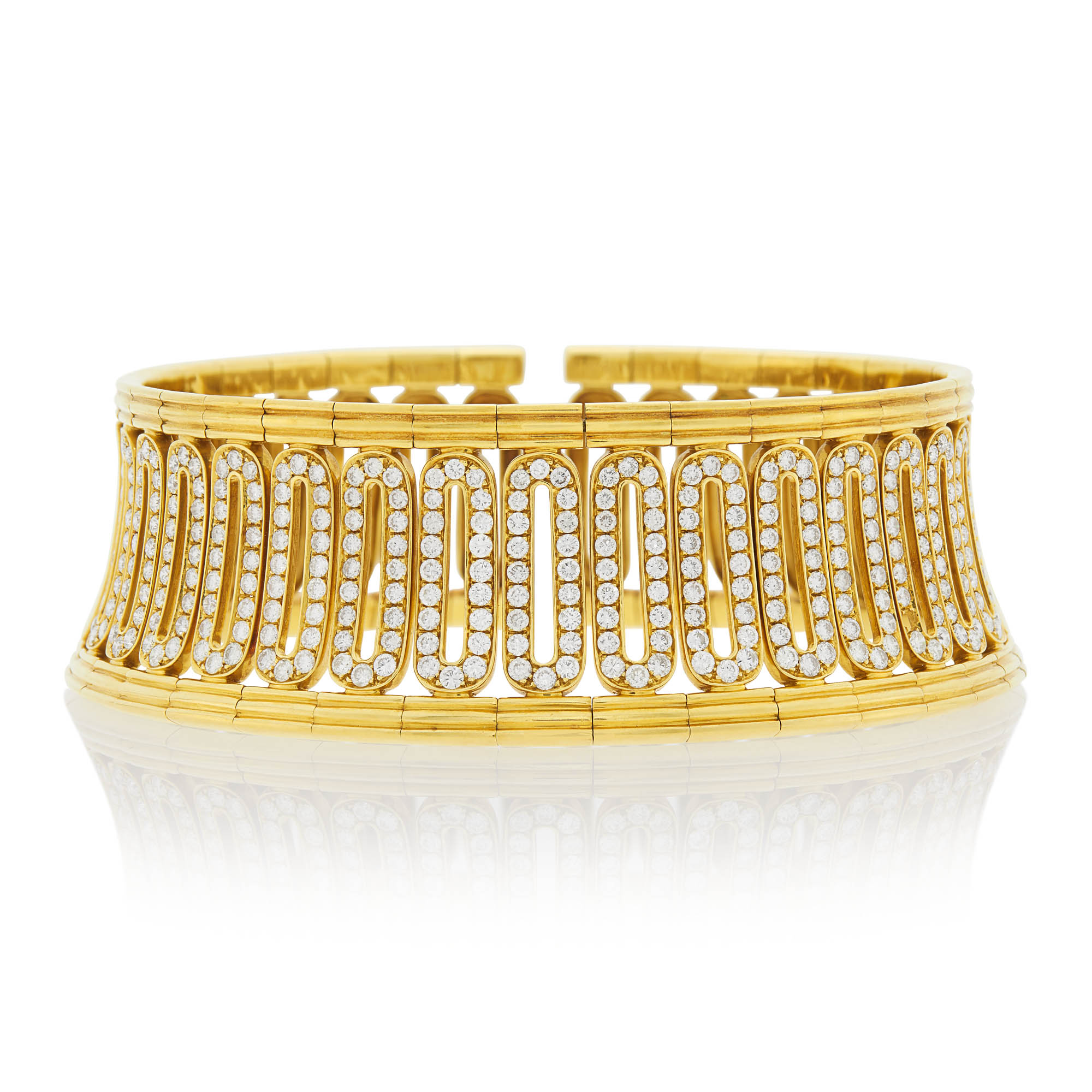 Lot image - Gold and Diamond Choker Necklace