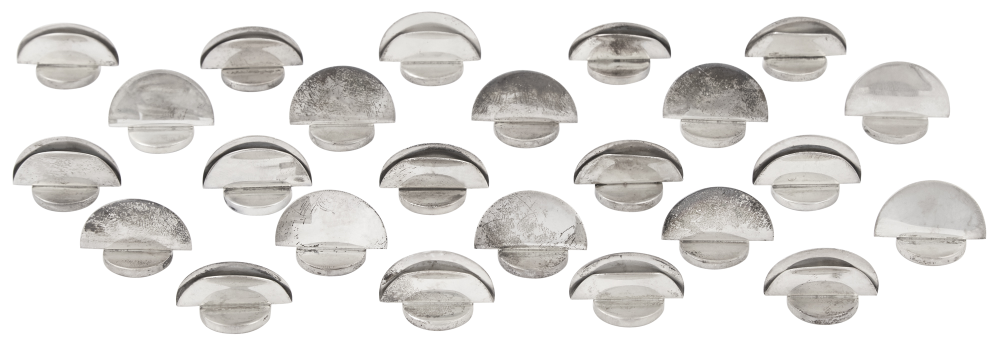 Lot image - Set of Twenty-Four Cartier Art Deco Style Sterling Silver Place Card Holders