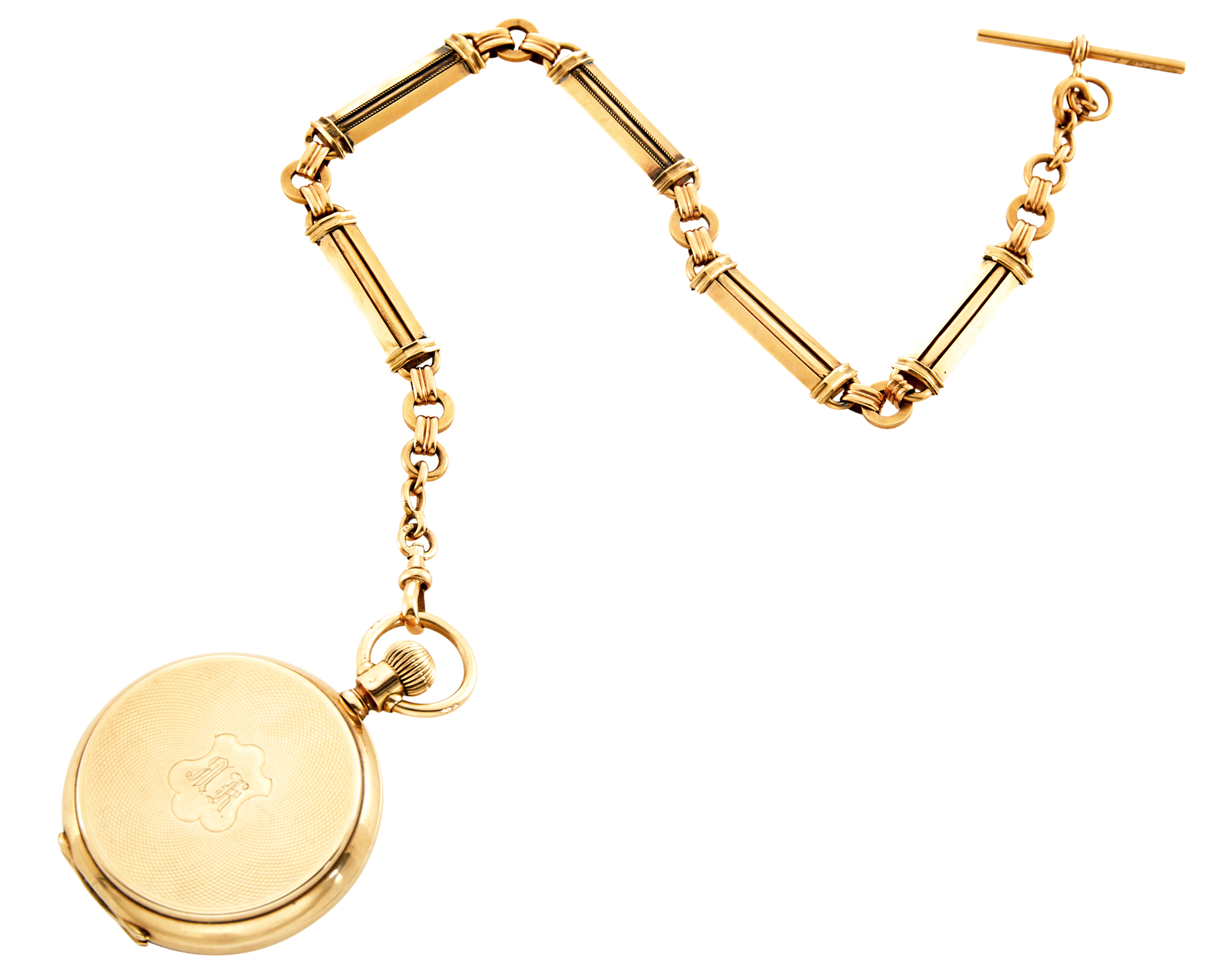 Lot image - Swiss Gold Hunting Case Calendar, Moonphase Pocket Watch for the Russian Market