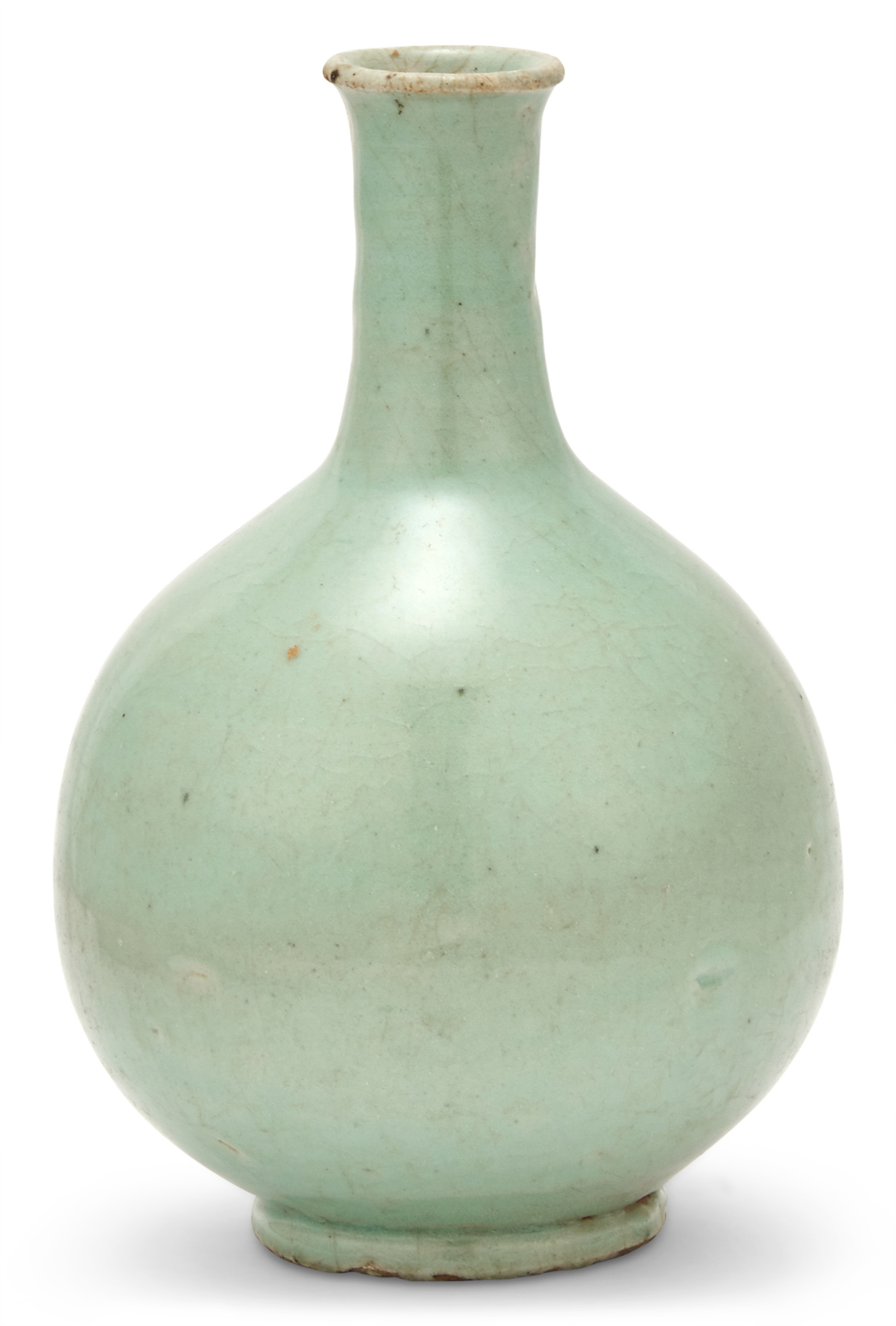 Lot image - A Korean Celadon Glazed Bottle Vase