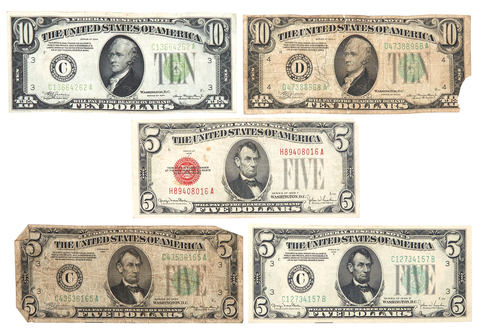 Lot image - United States Small Size Bank Note Group