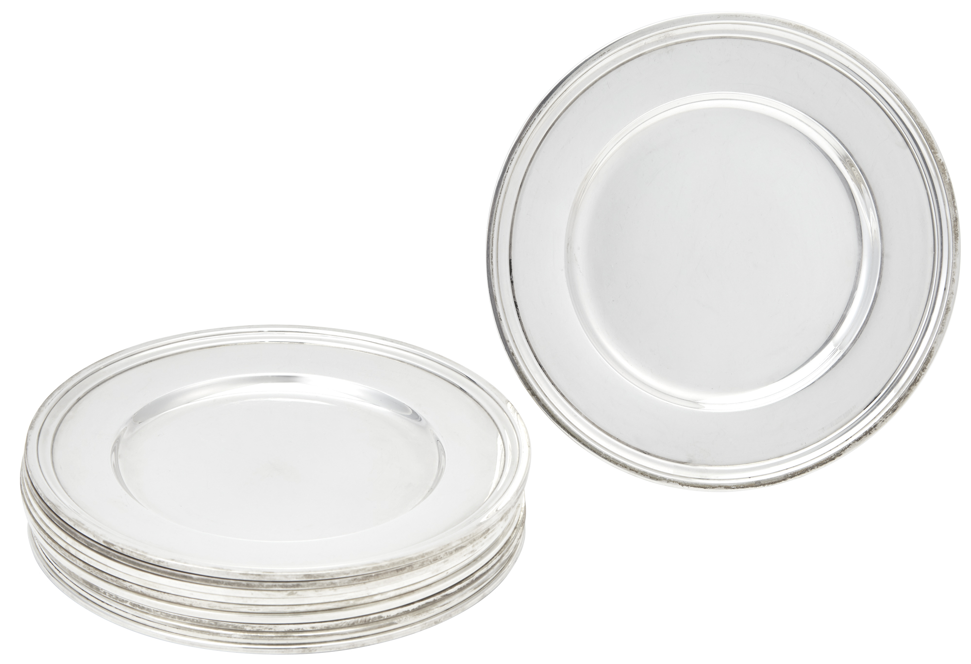 Lot image - Set of Eight Tiffany & Co. Sterling Silver Bread Plates