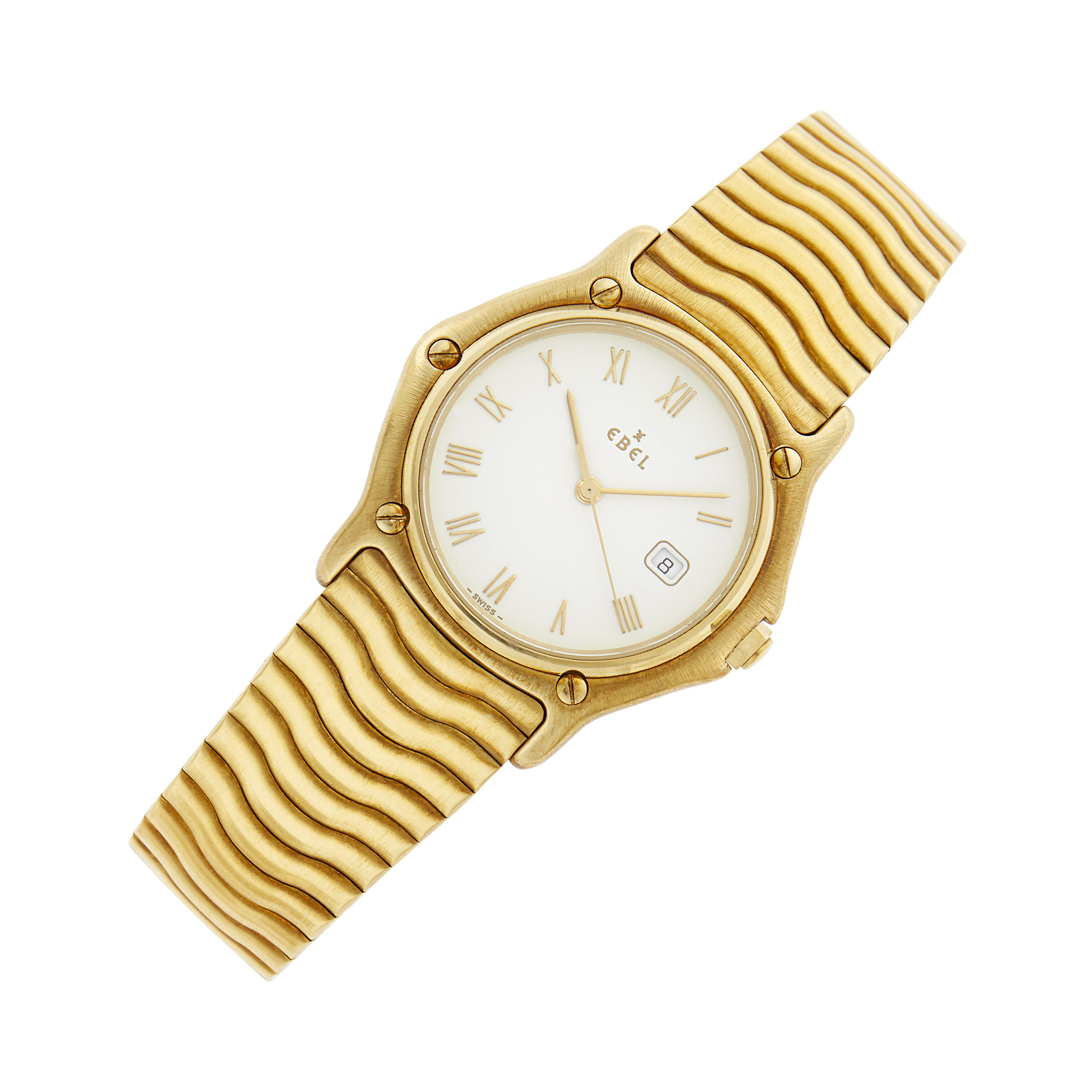 Lot image - Ebel Gentlemans Gold Sportwave Wristwatch, Ref. 883909