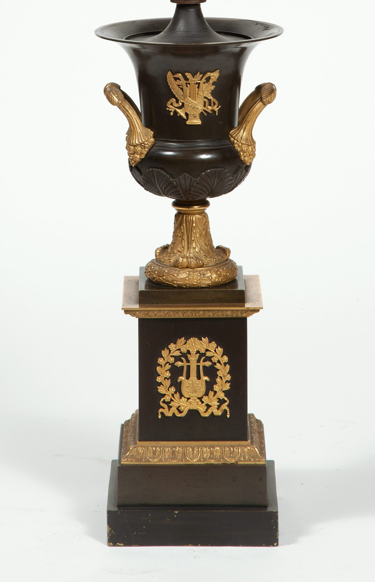 Lot image - Louis Philippe Patinated and Gilt-Bronze Vase