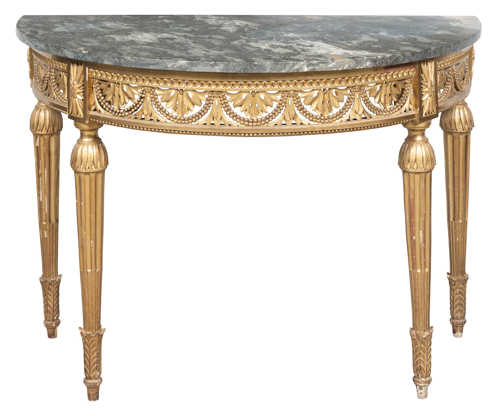 Lot image - Continental Neoclassical Giltwood Console Table