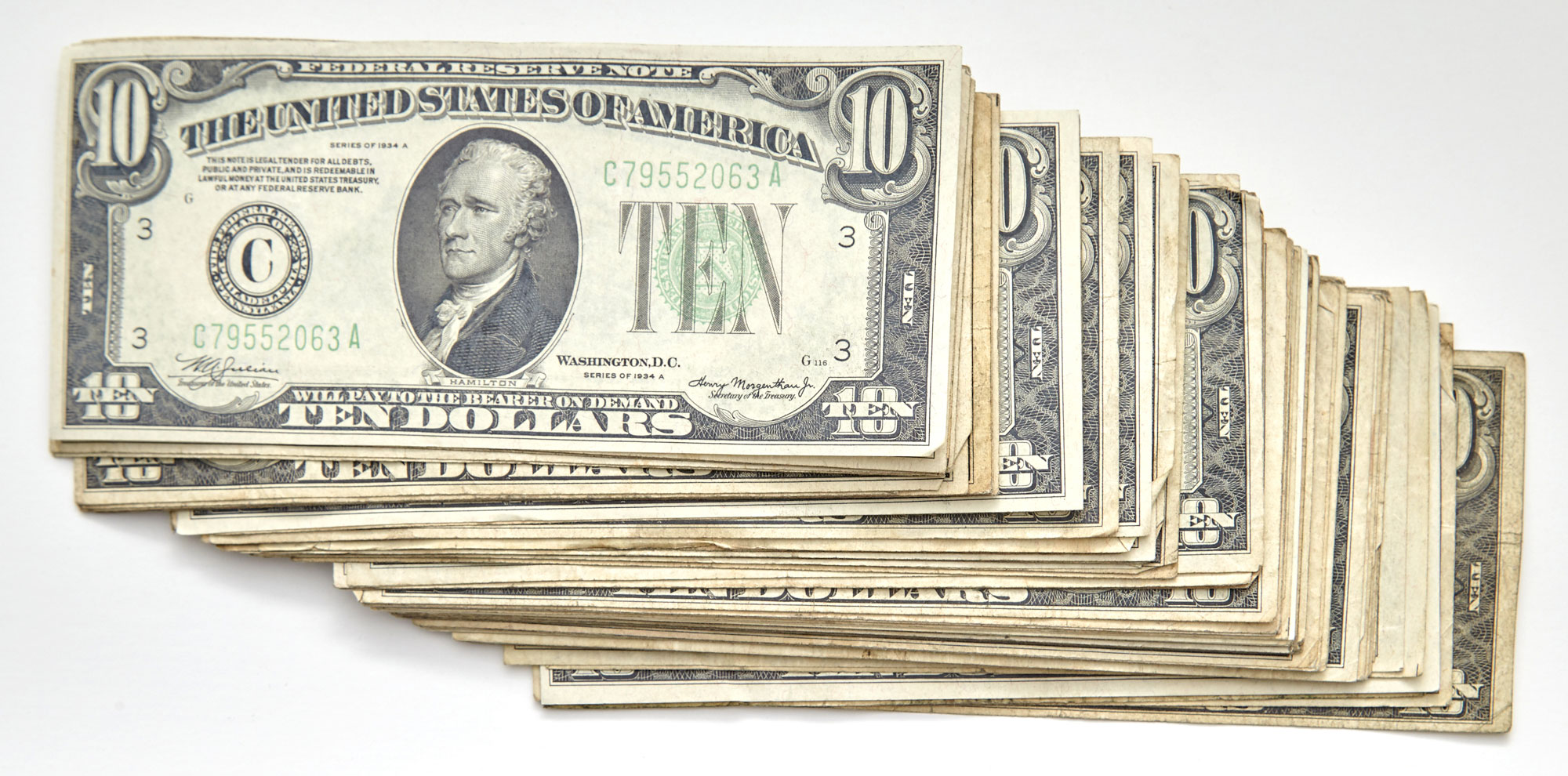 Lot image - United States 1934 $10 Federal Reserve Notes