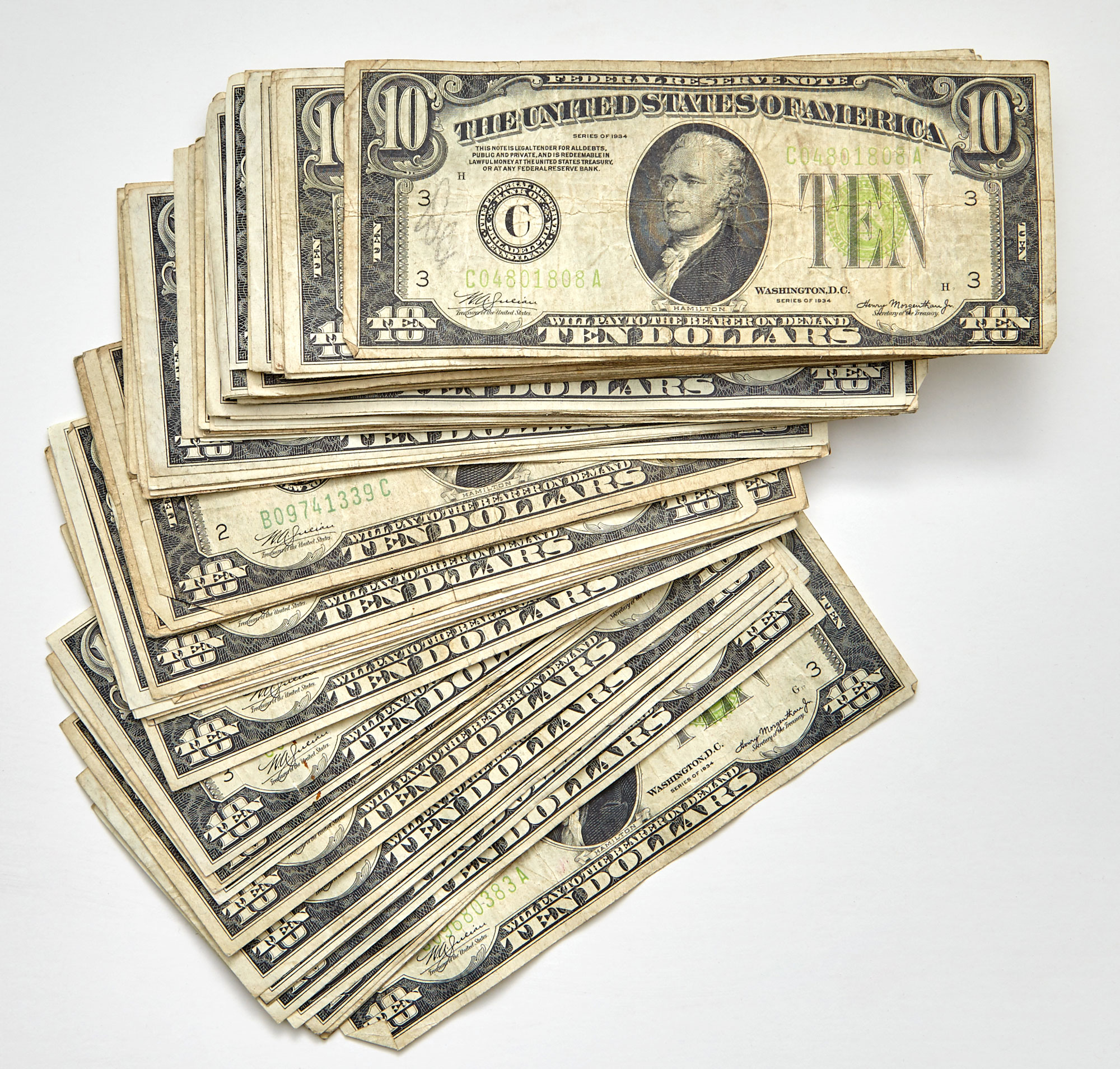 Lot image - United States 1934 $10 Federal Reserve Notes