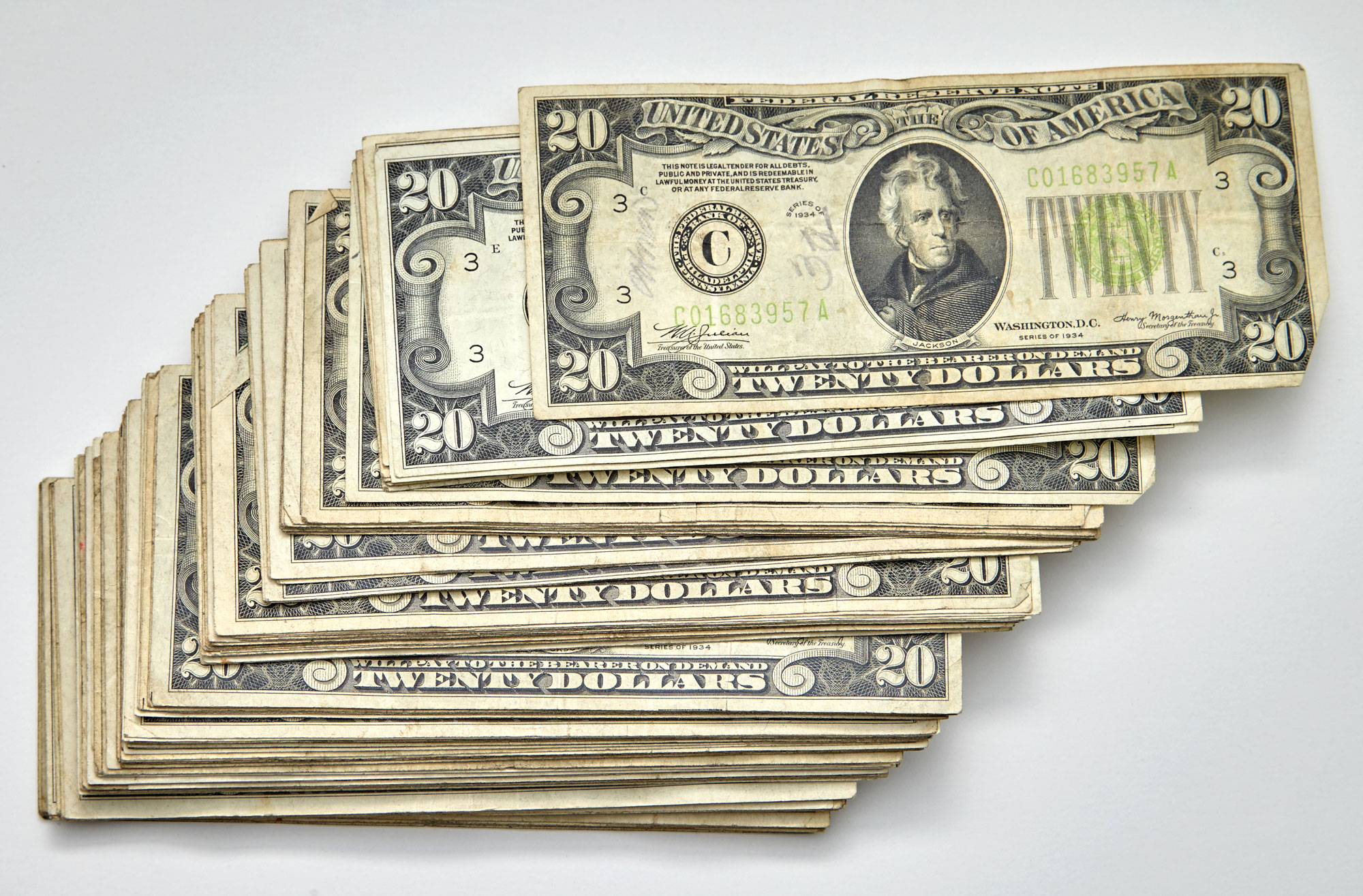 Lot image - United States 1934 $20 Federal Reserve Notes