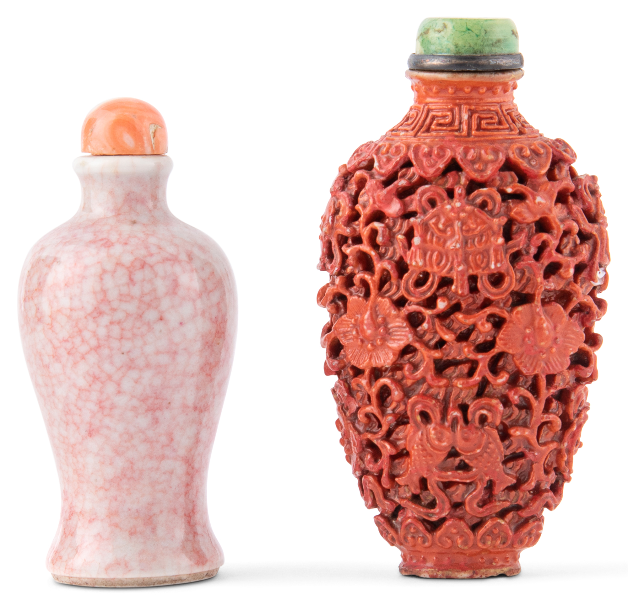 Lot image - Two Chinese Porcelain Snuff Bottles