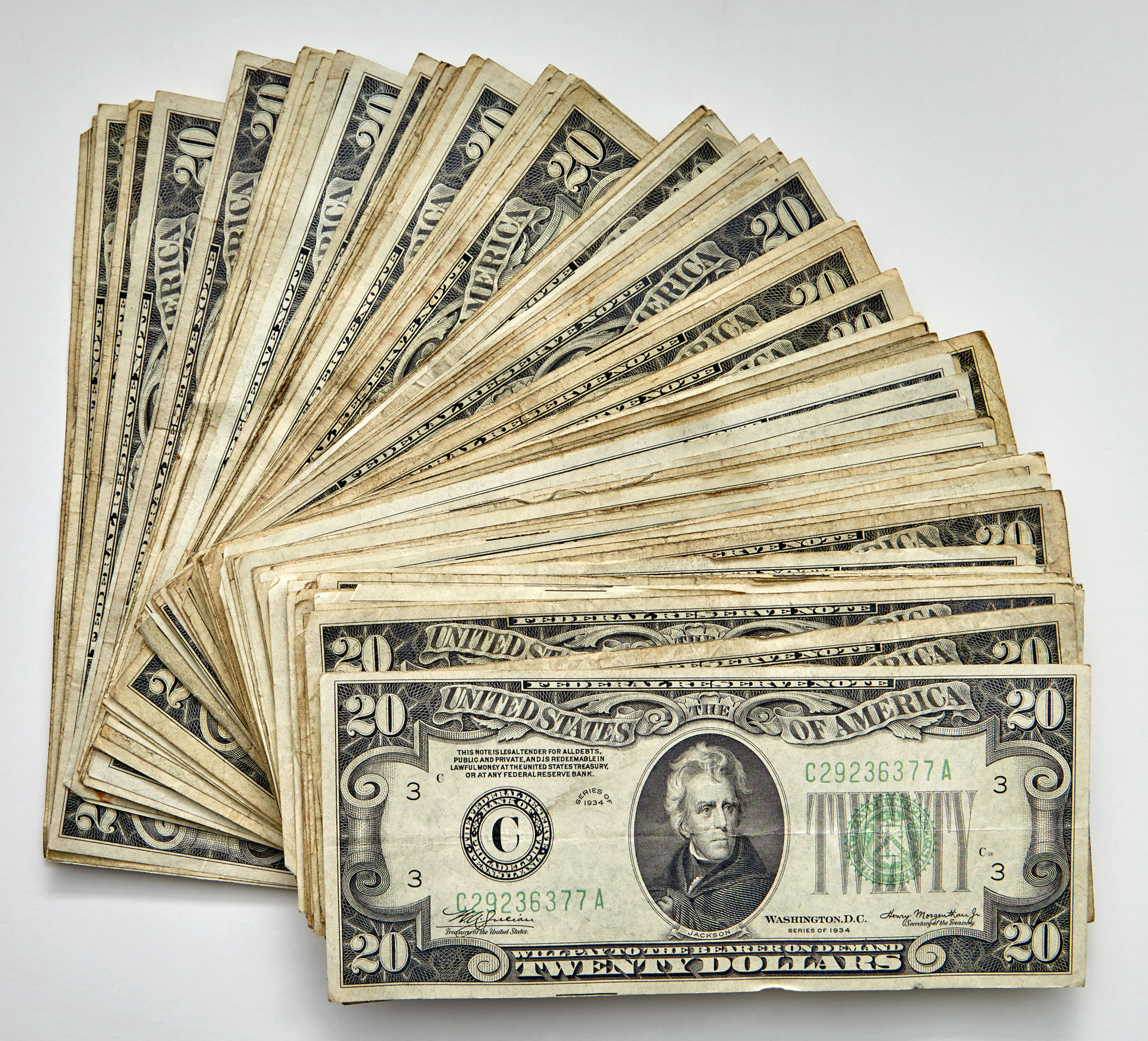 Lot image - United States 1934 $20 Federal Reserve Notes