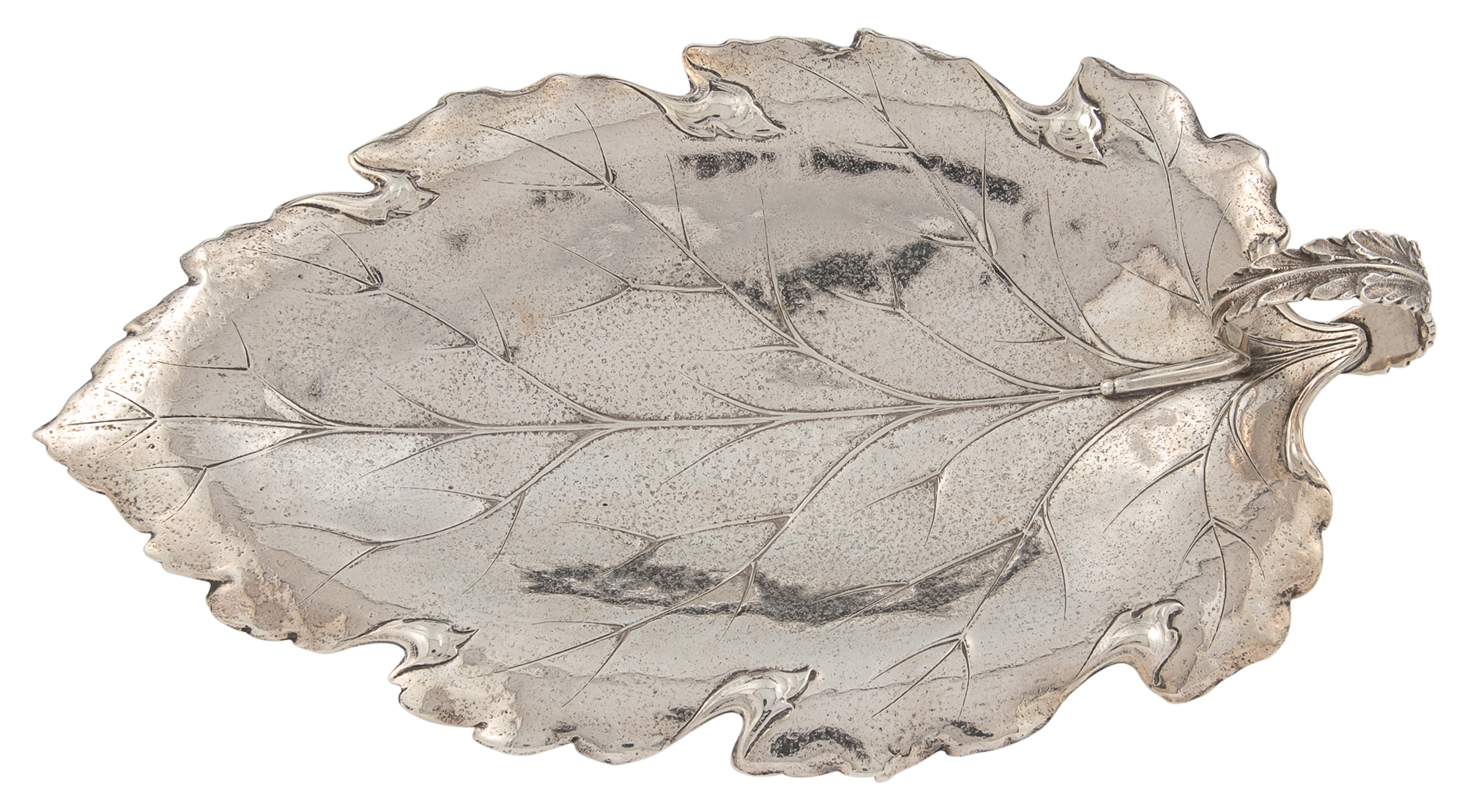 Lot image - American Sterling Silver Leaf Form Dish