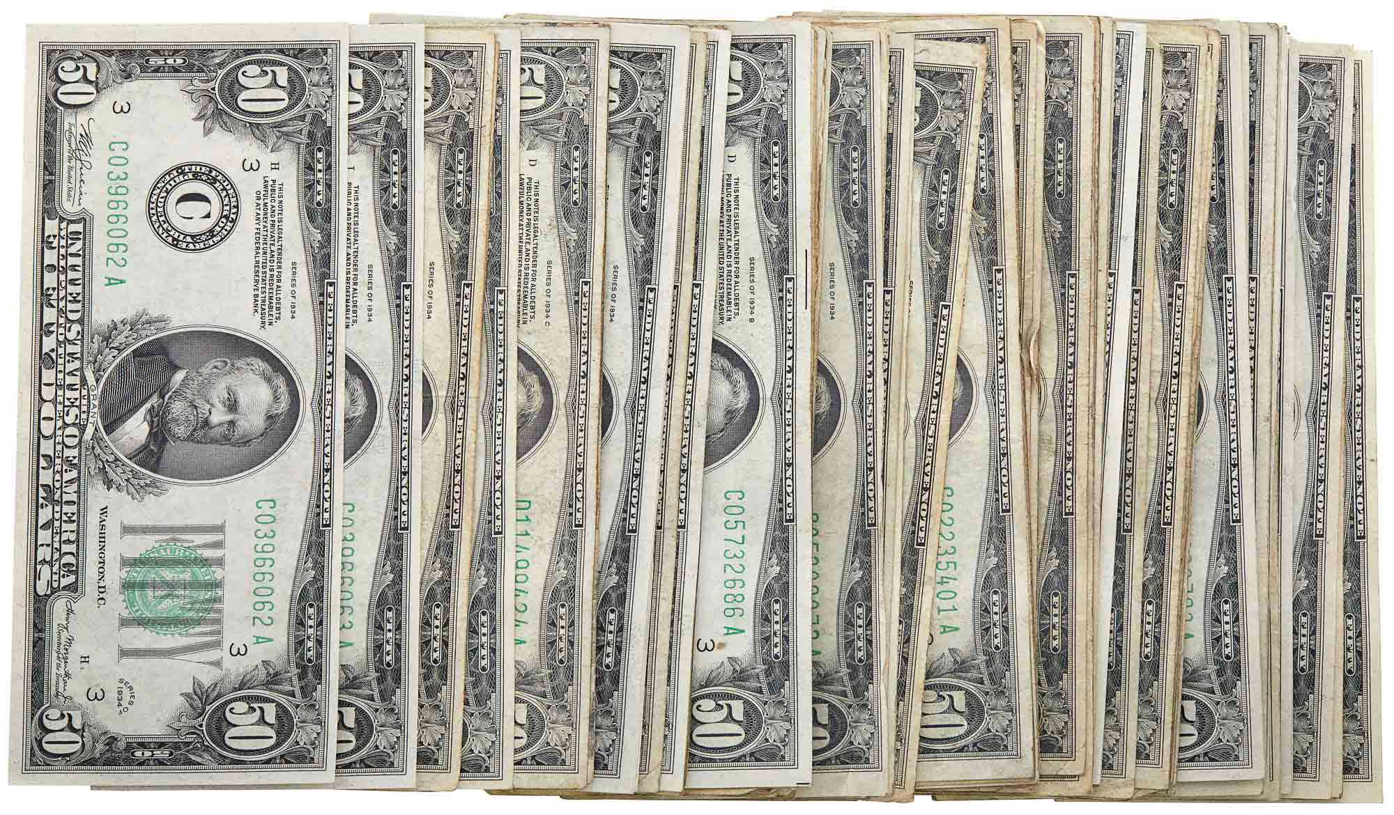 Lot image - United States 1934 $50 Federal Reserve Notes