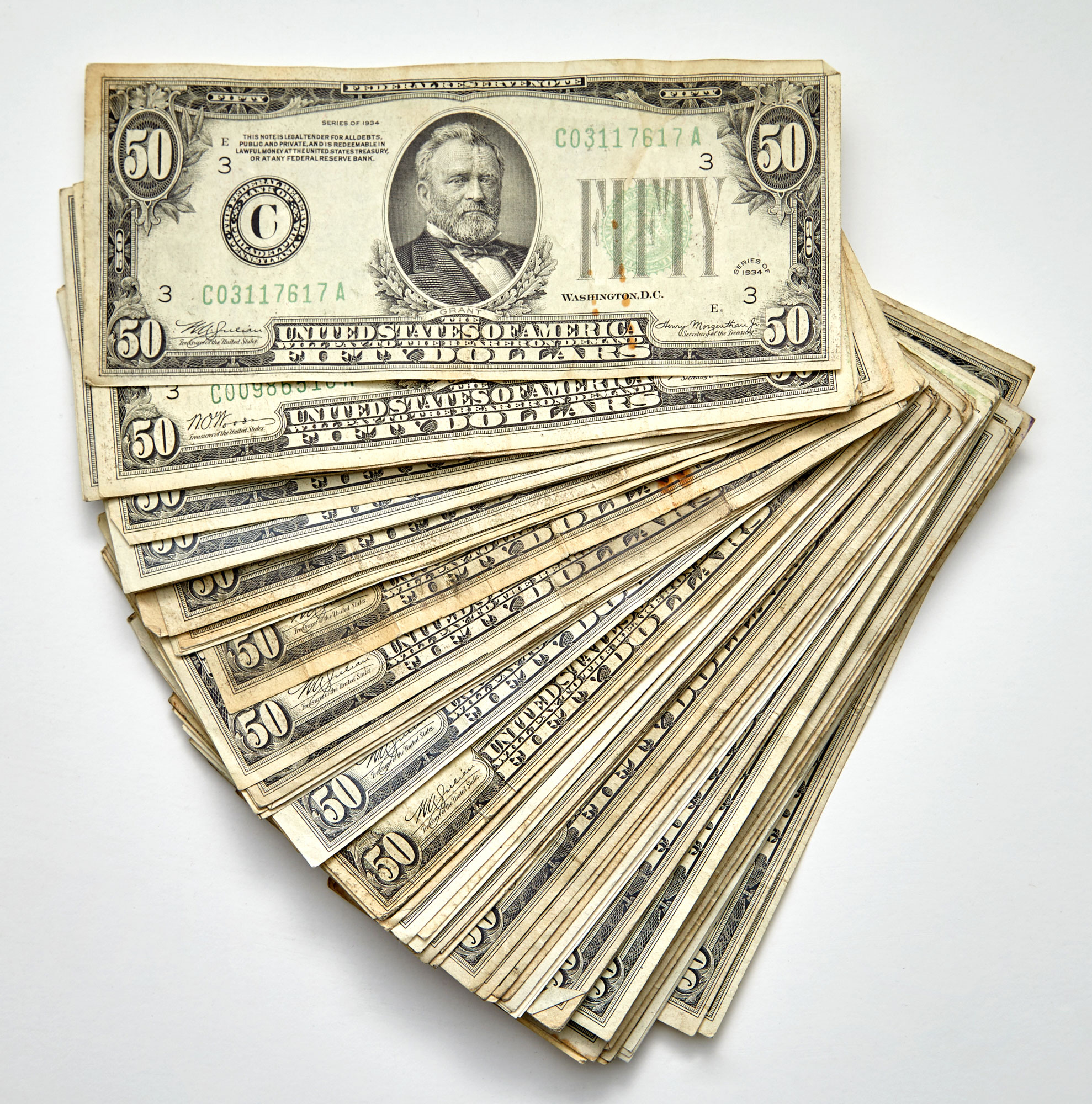 Lot image - United States 1934 $50 Federal Reserve Notes