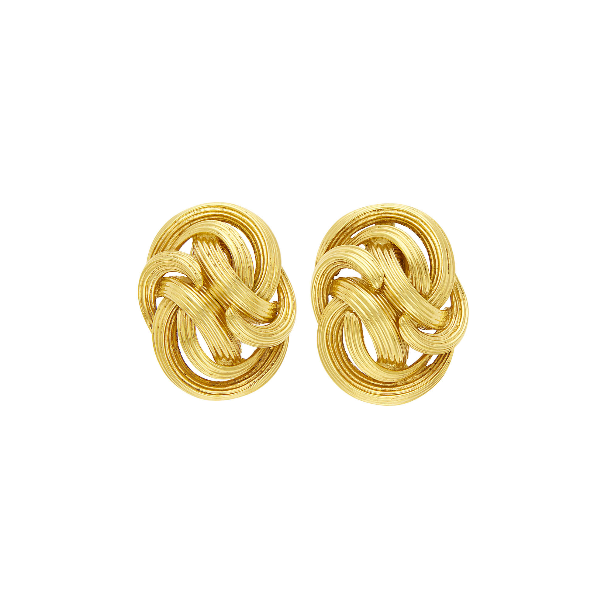 Lot image - Tiffany & Co. Pair of Gold Earclips