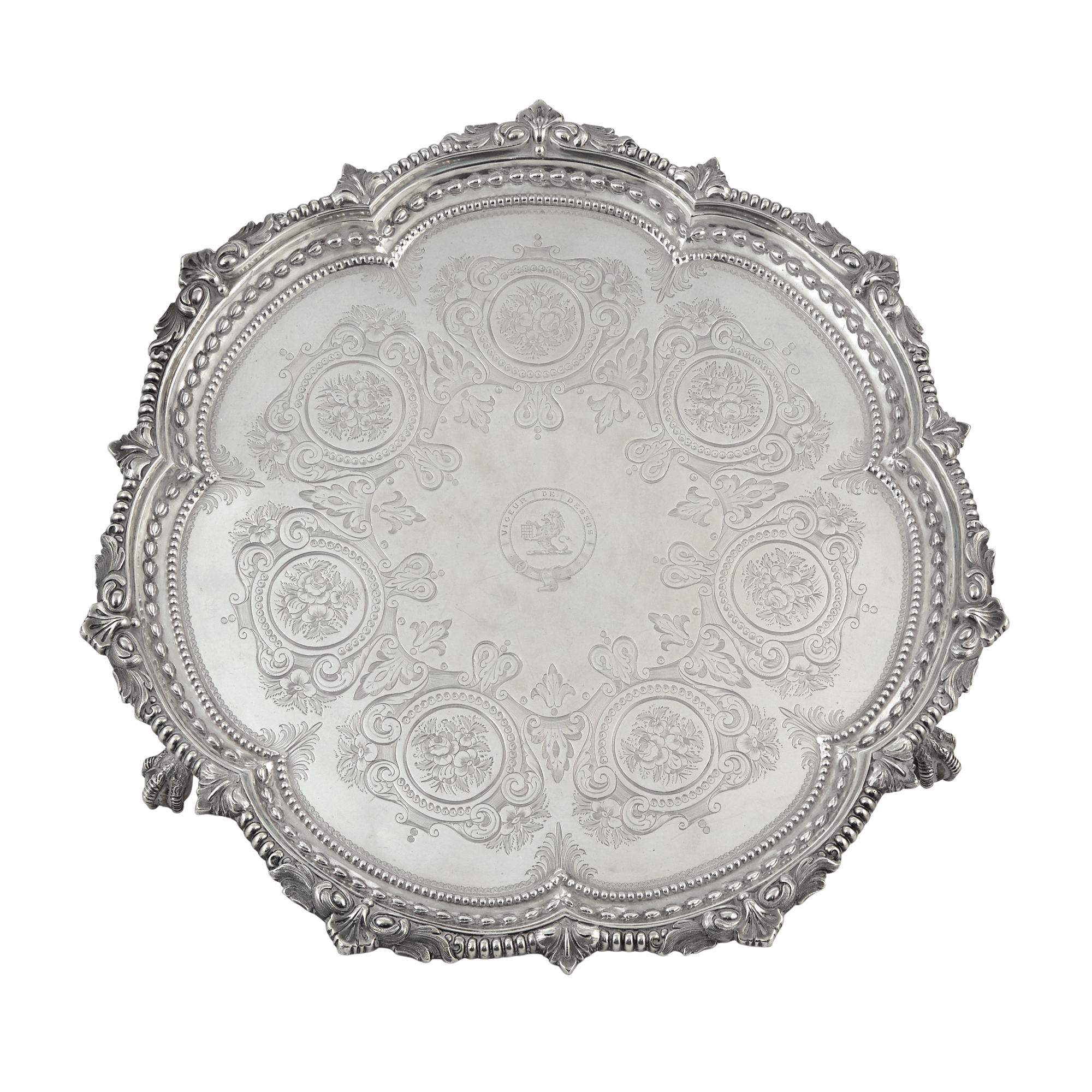 Lot image - Victorian Sterling Silver Salver