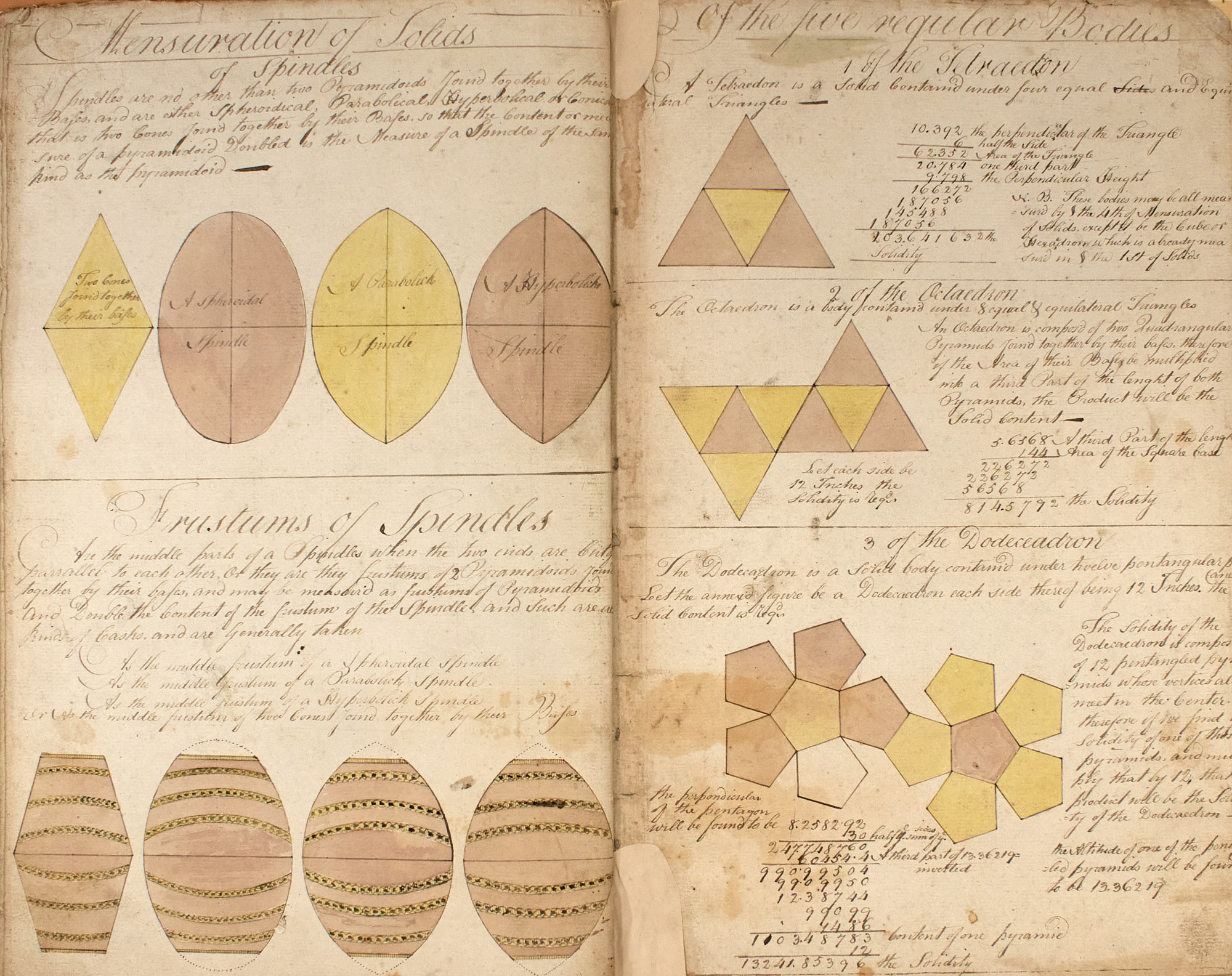 Lot image - [MANUSCRIPTS-GARTLAND, JAMES]  Four bound late 18th century nautically oriented mathematical manuscripts.