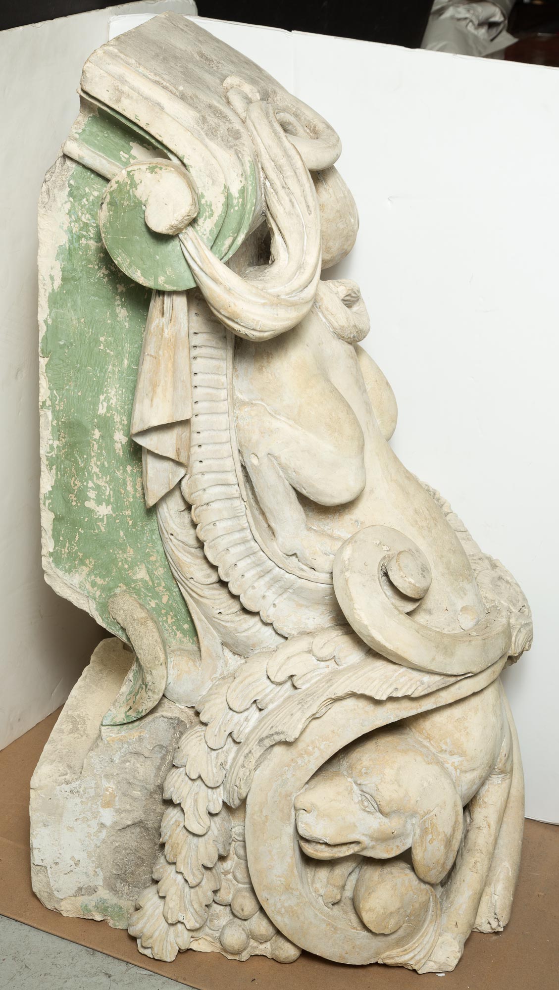 Lot image - Cast Stone Balustrade Terminal of a Dog