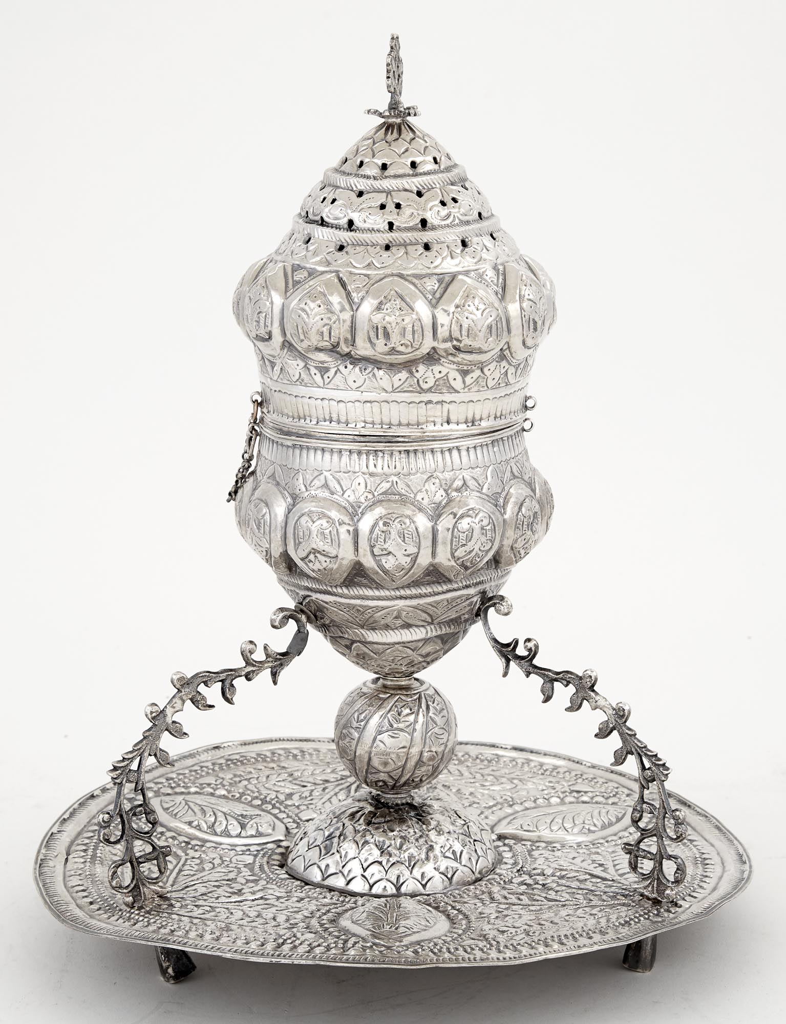 Lot image - Ottoman Silver Incense Burner