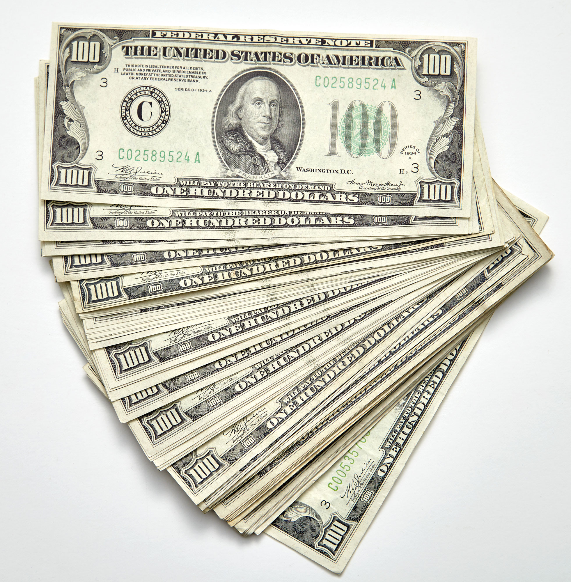 Lot image - United States 1934 $100 Federal Reserve Notes