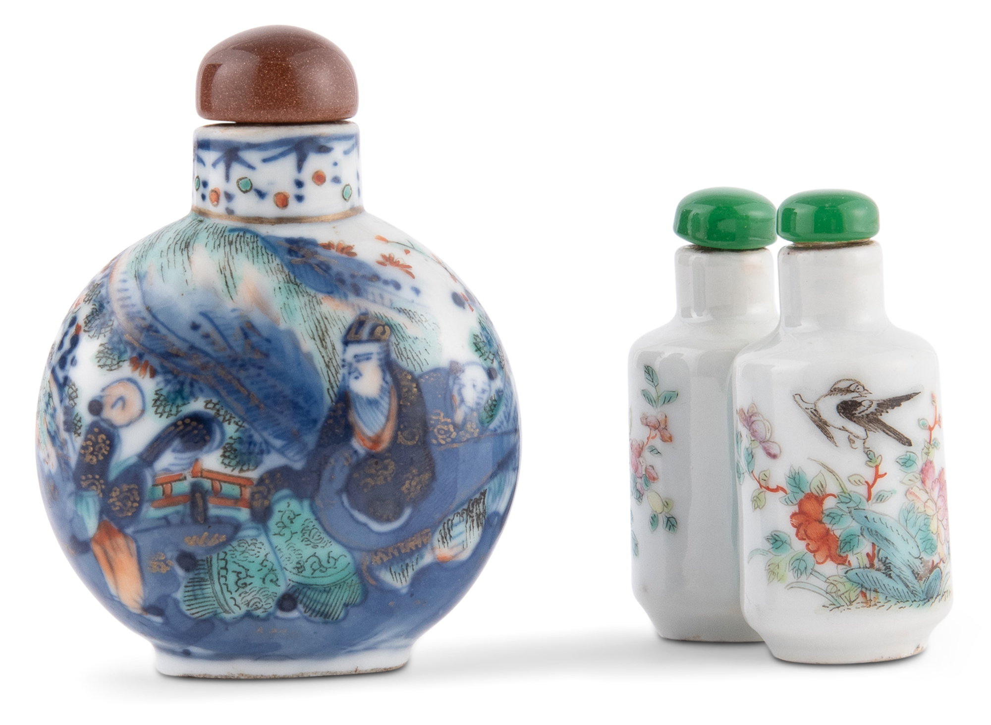 Lot image - Two Chinese Porcelain Snuff Bottles