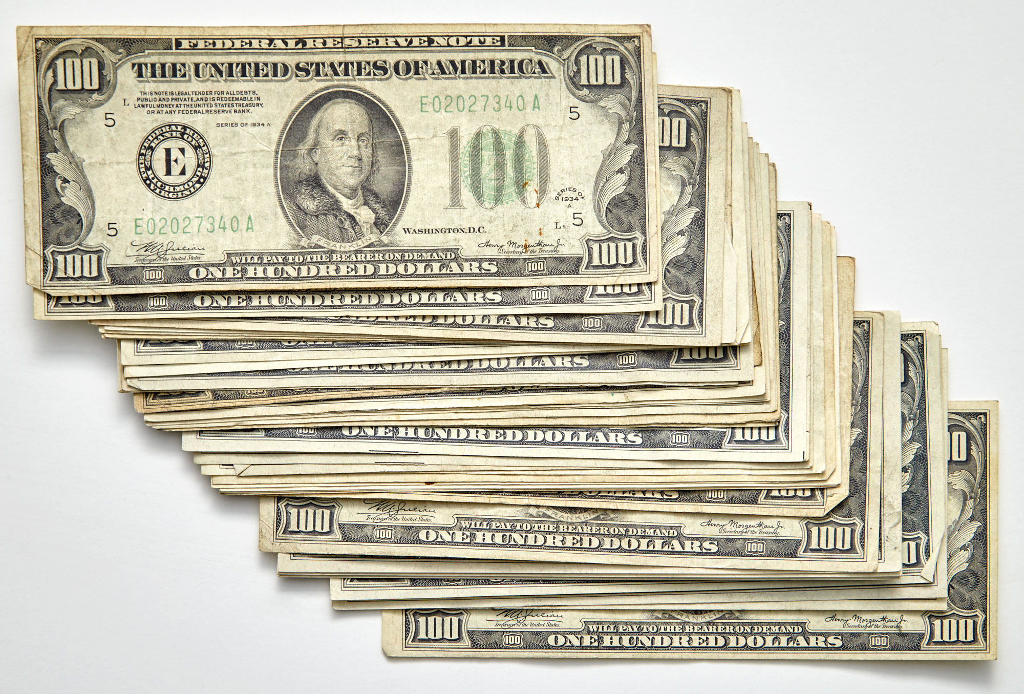 Lot image - United States 1934 $100 Federal Reserve Bank Notes