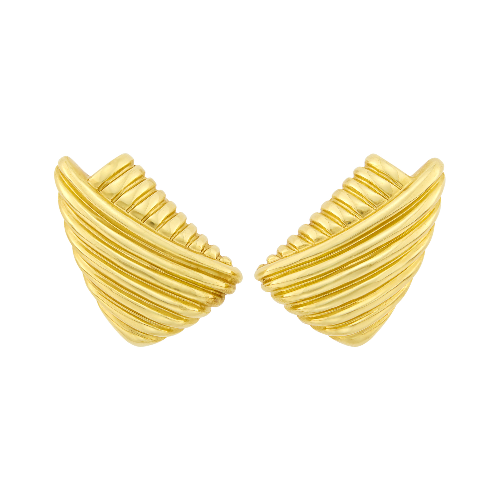 Lot image - Pair of Gold Earrings