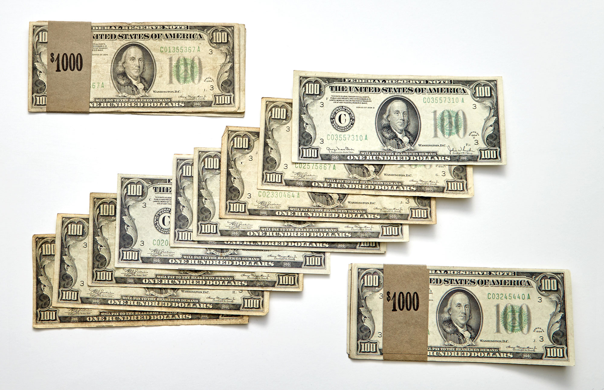 Lot image - United States 1934 $100 Federal Reserve Bank Notes