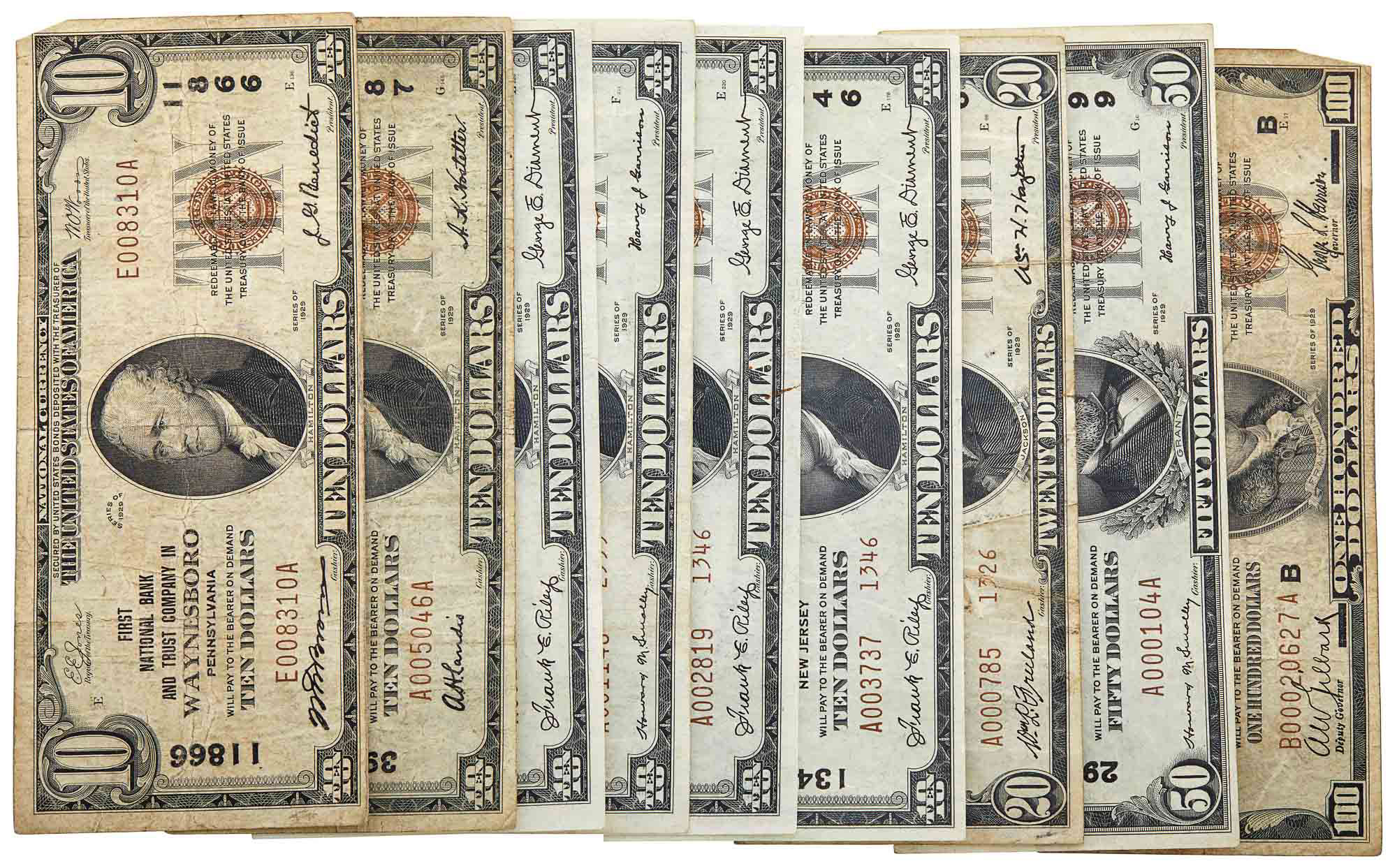 Lot image - United States Small Size National Bank Notes