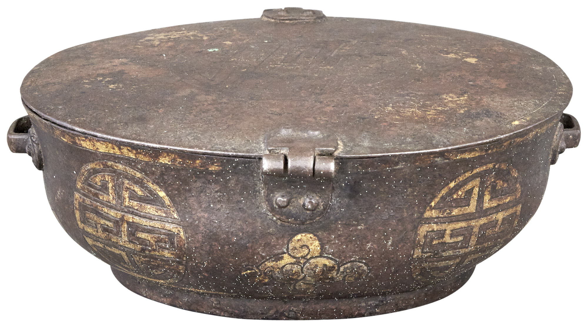 Lot image - A Chinese Iron Box and Cover