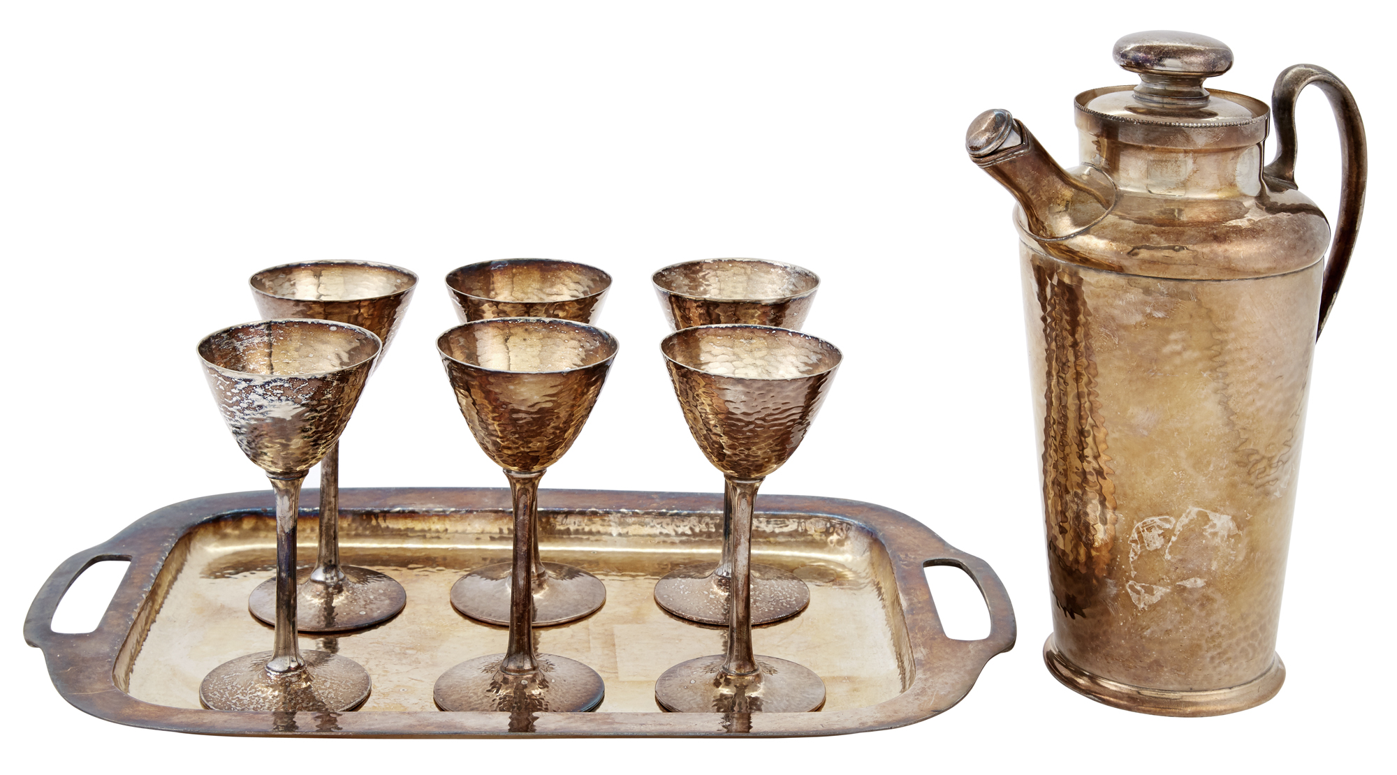 Lot image - Meriden Silver Plated Cocktail Set