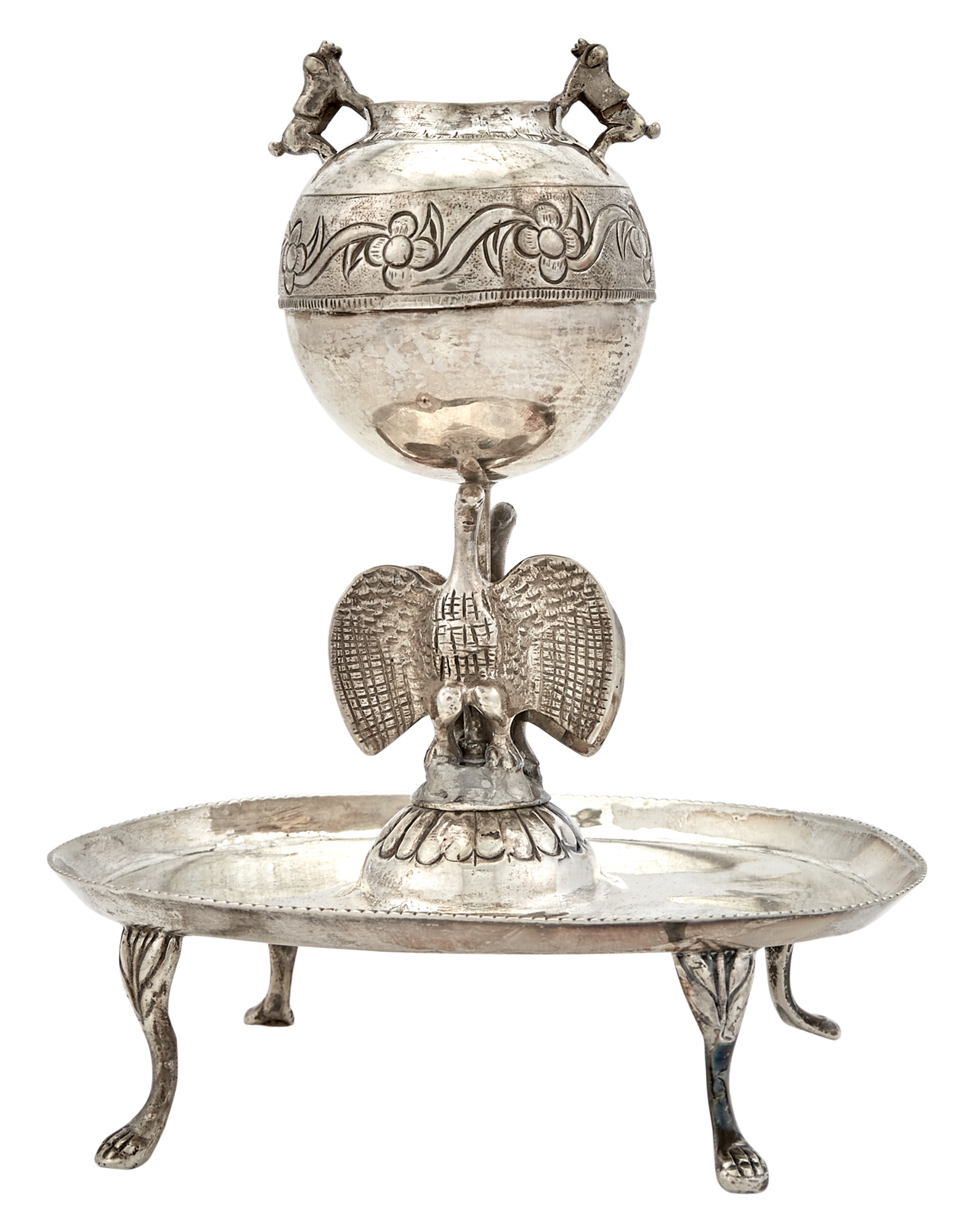 Lot image - South American Silver Footed Table Ornament