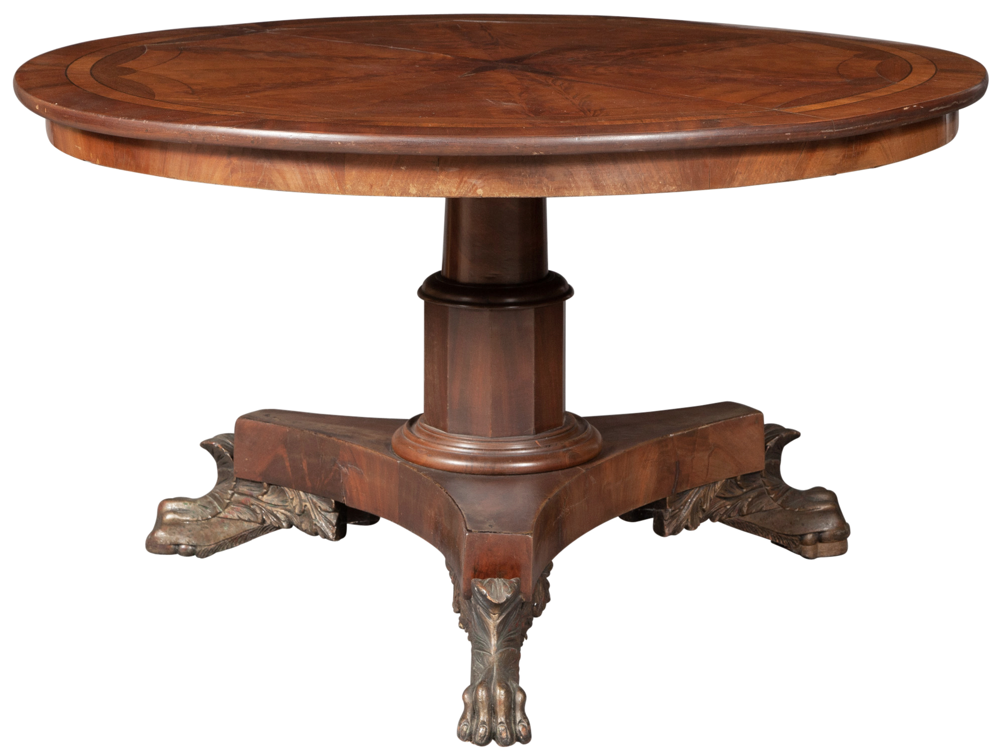 Lot image - Classical Inlaid Mahogany Breakfast Table