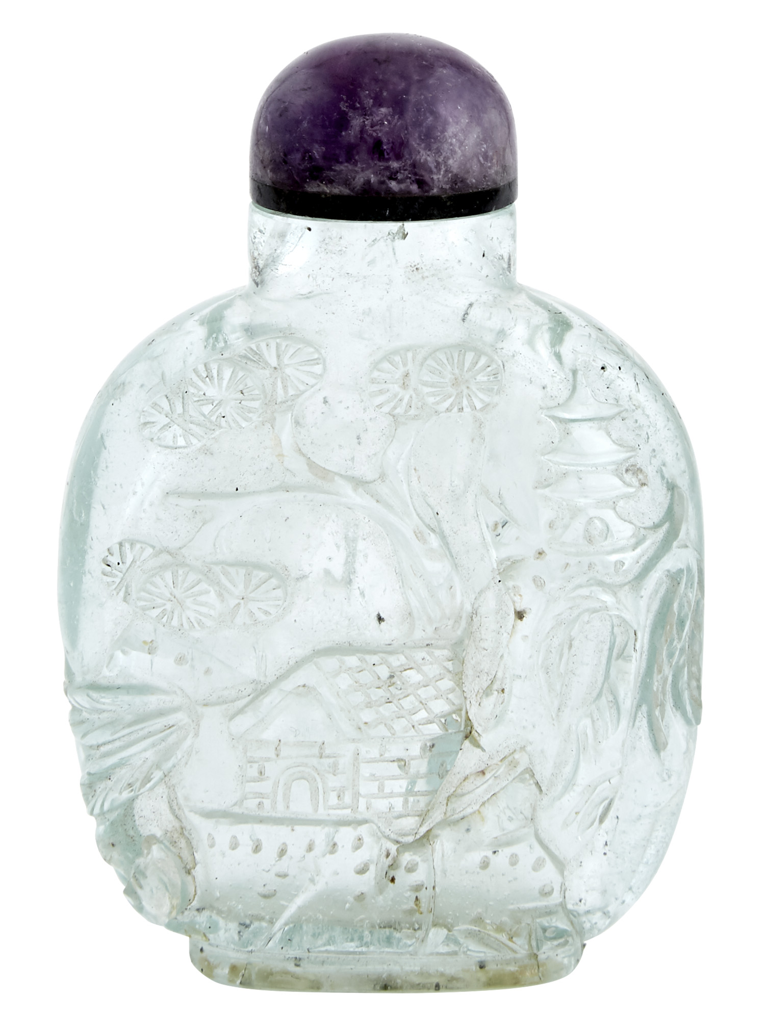 Lot image - Chinese Aquamarine Snuff Bottle